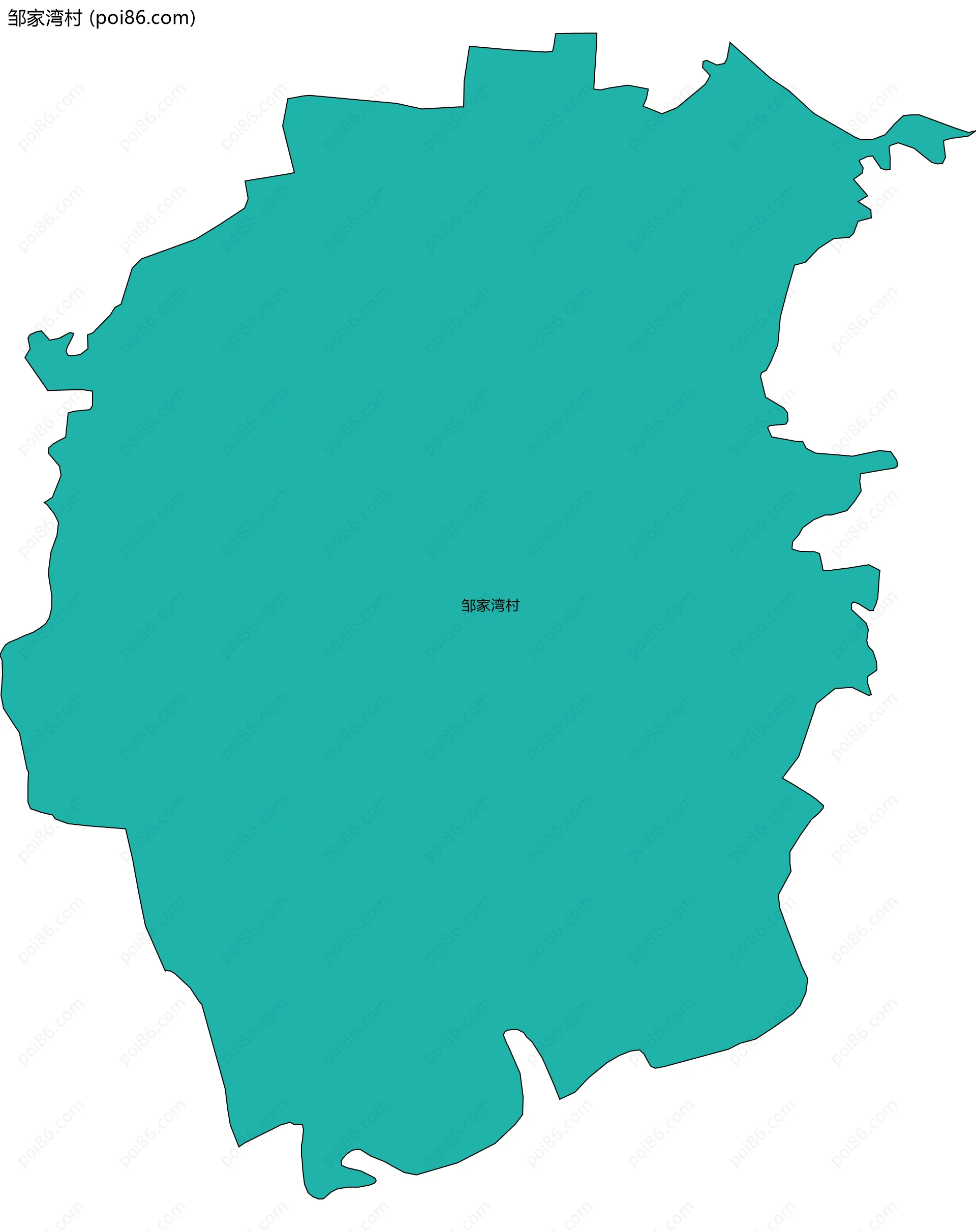 邹家湾村边界地图
