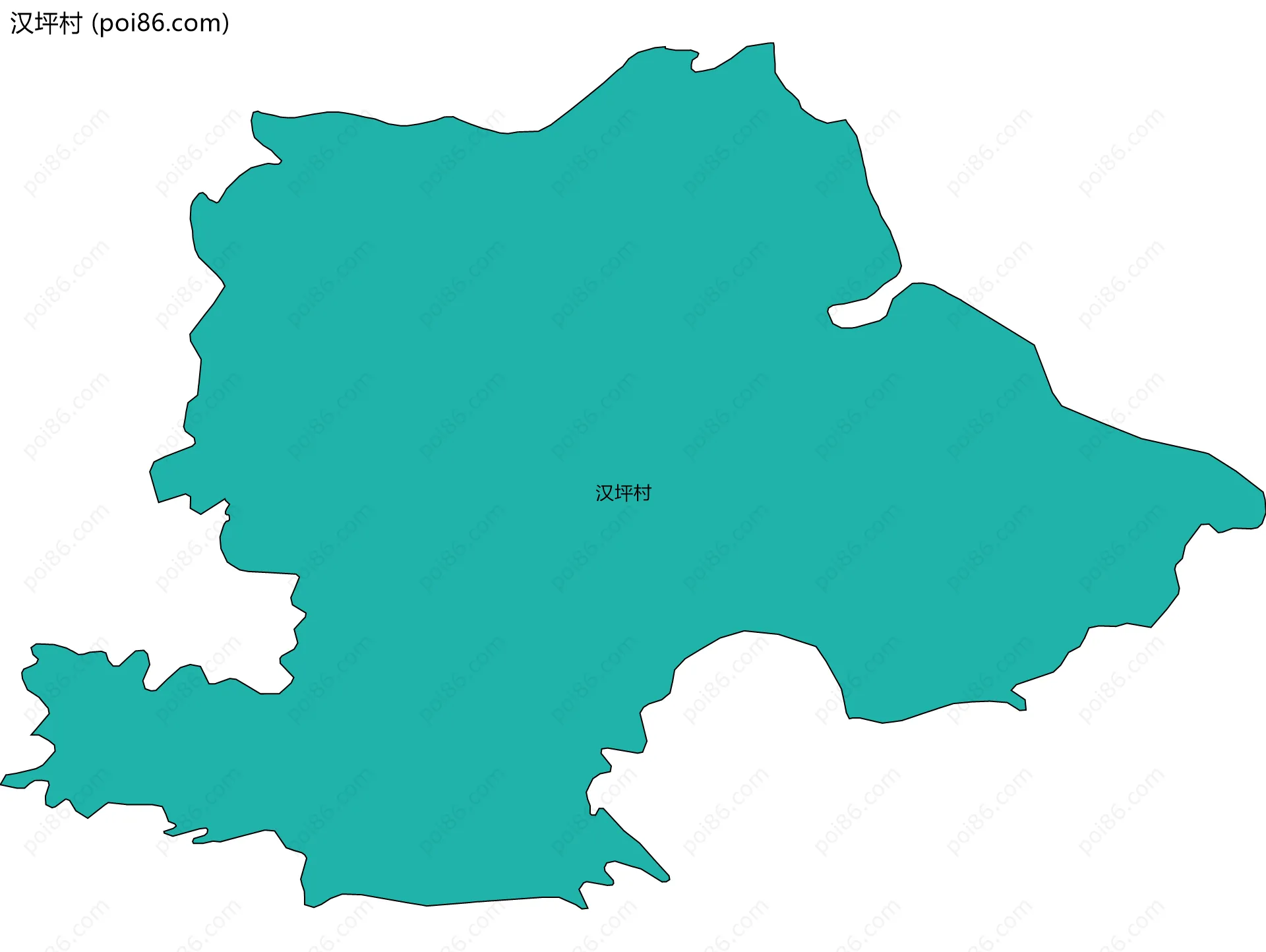 汉坪村边界地图