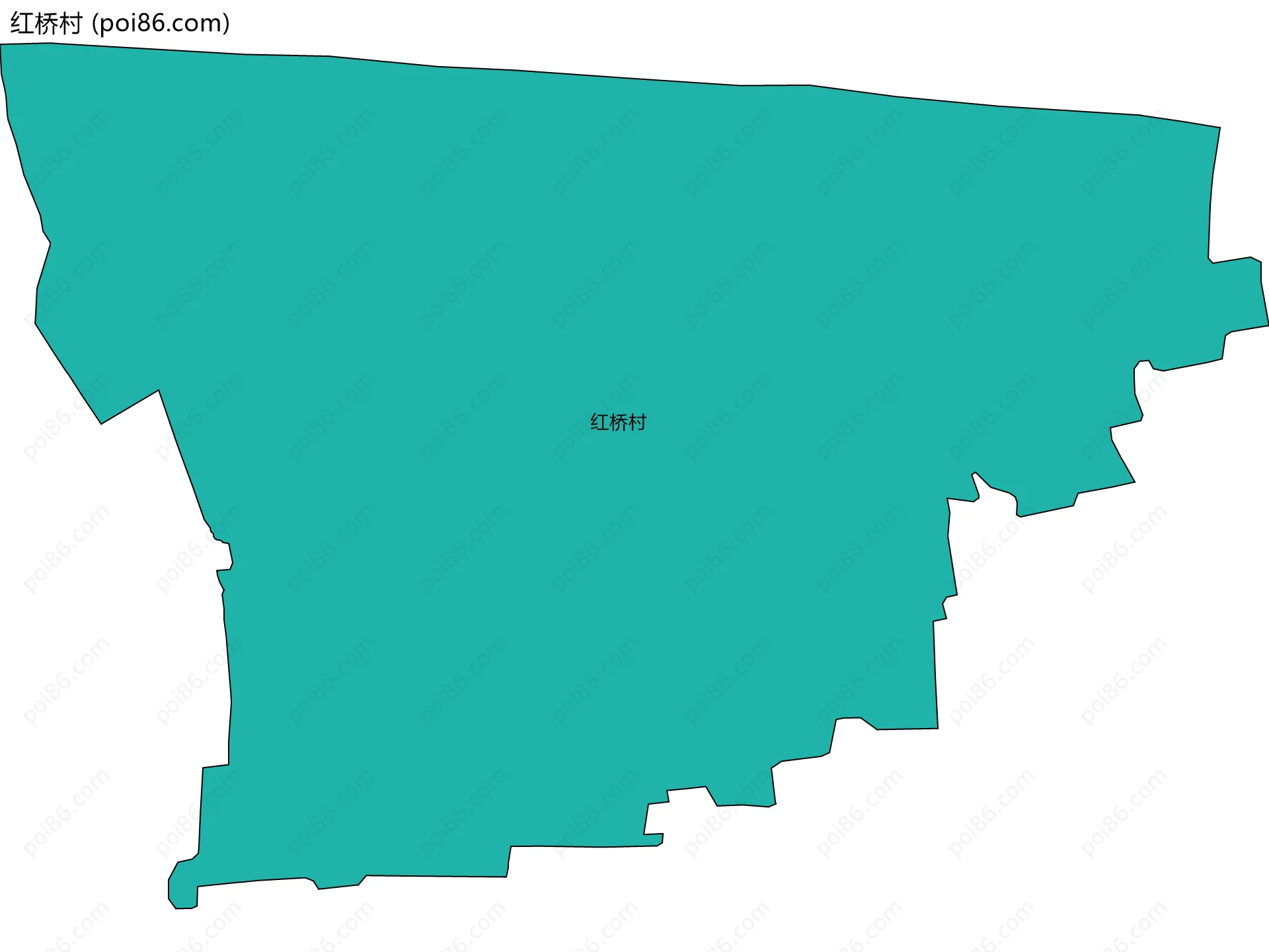 红桥村边界地图
