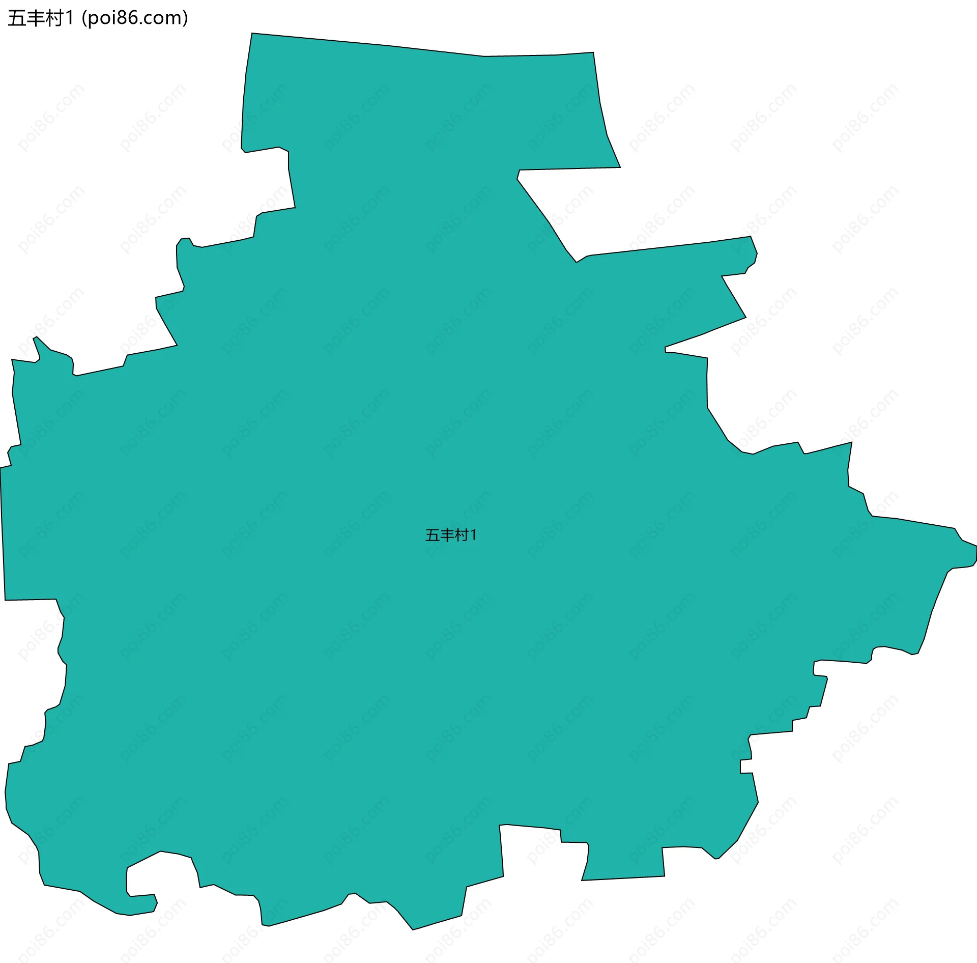 五丰村1边界地图