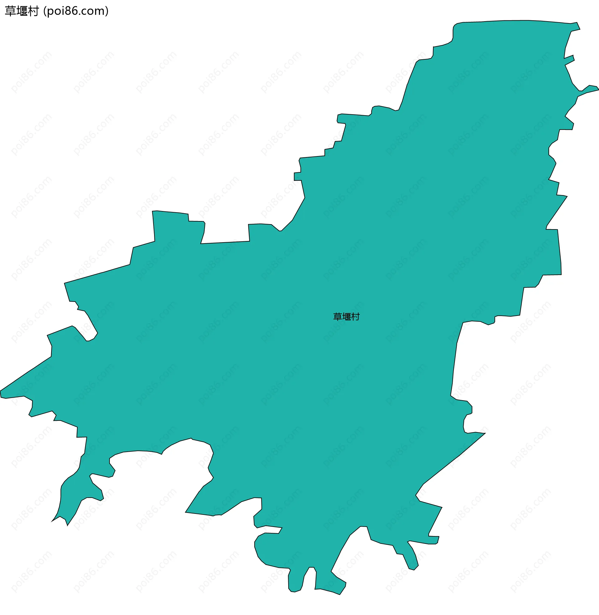 草堰村边界地图