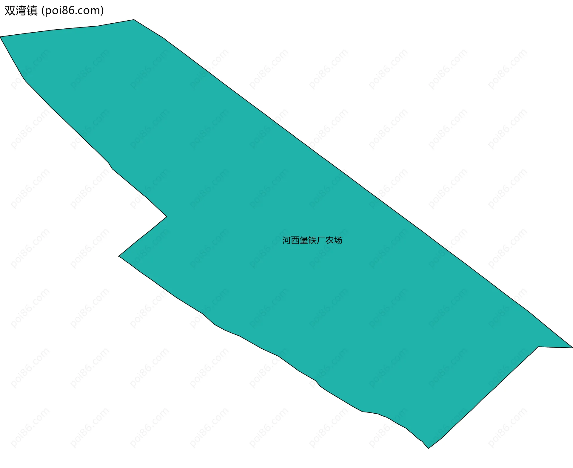 双湾镇边界地图(五级行政区划)
