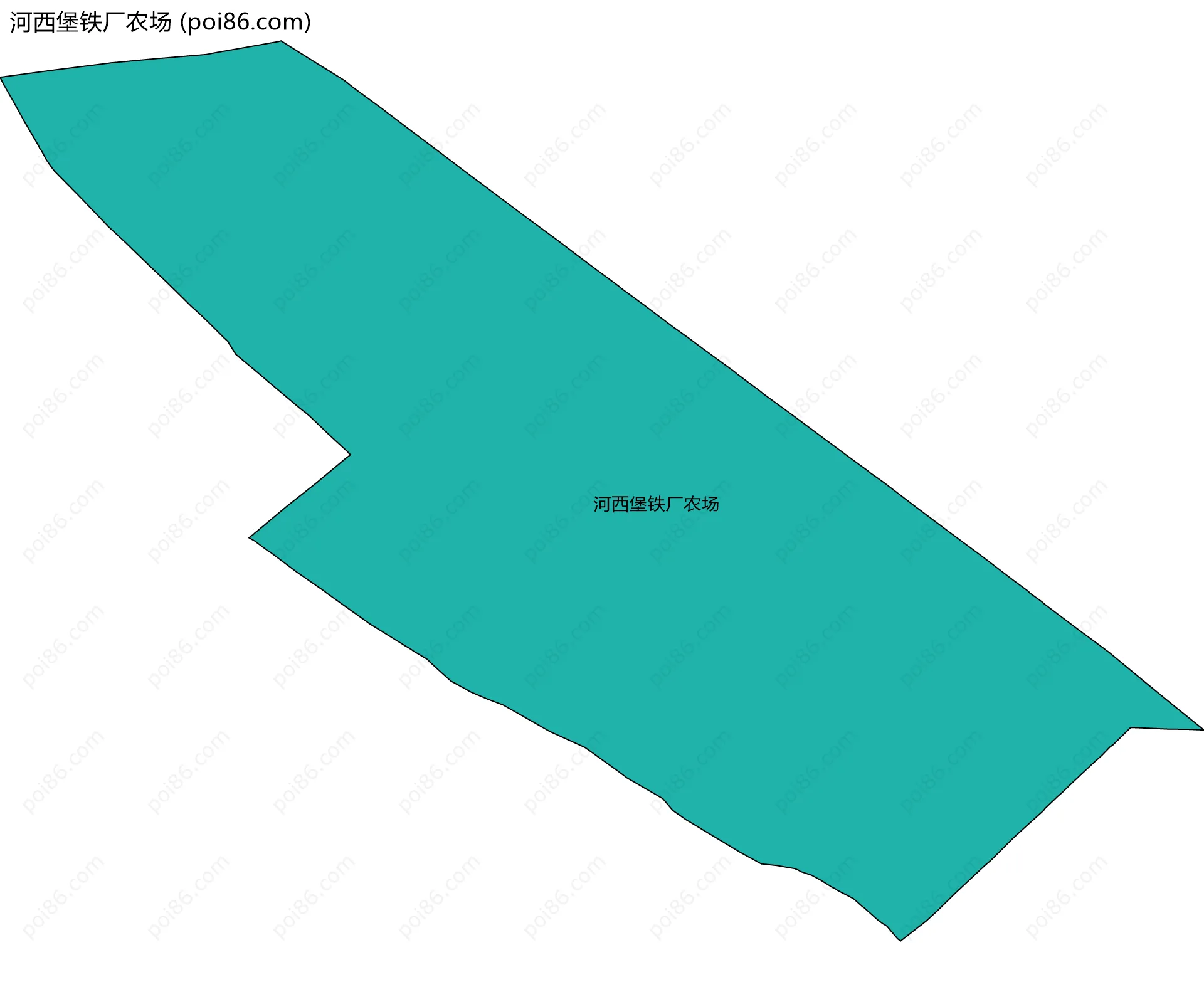 河西堡铁厂农场边界地图