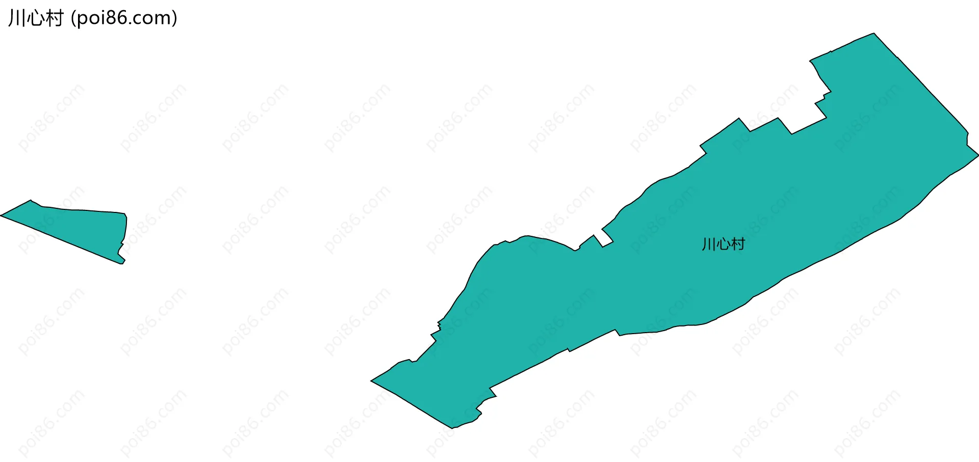 川心村边界地图