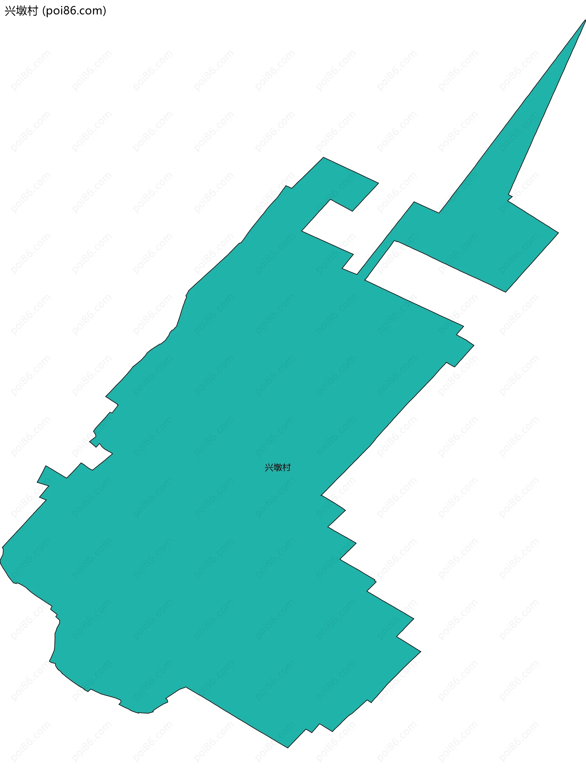 兴墩村边界地图