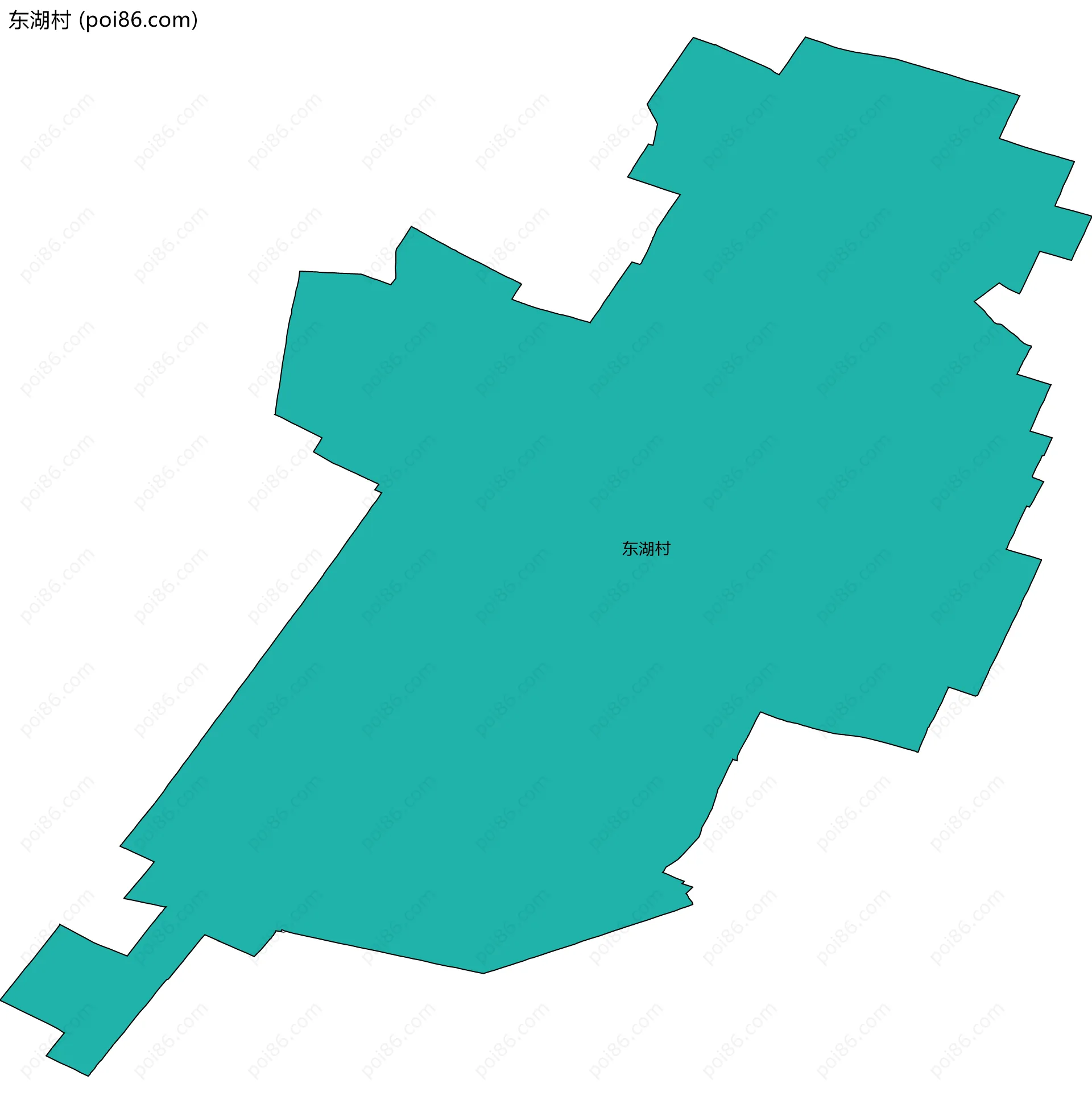 东湖村边界地图