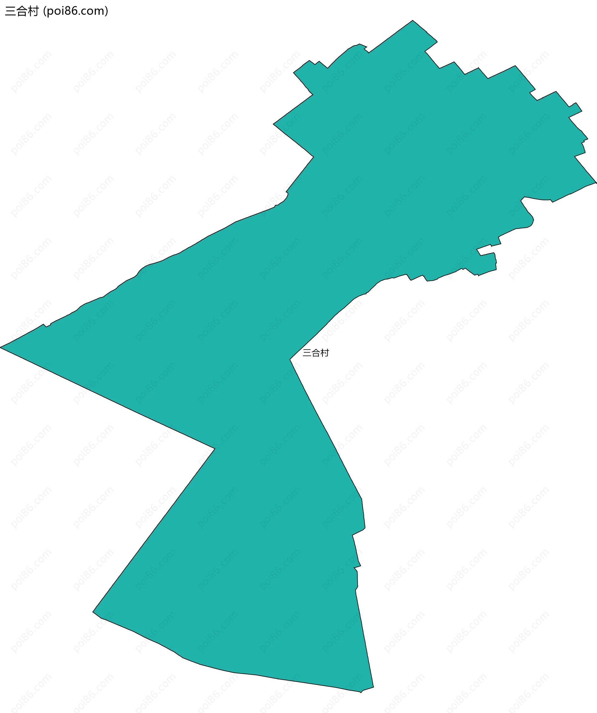 三合村边界地图