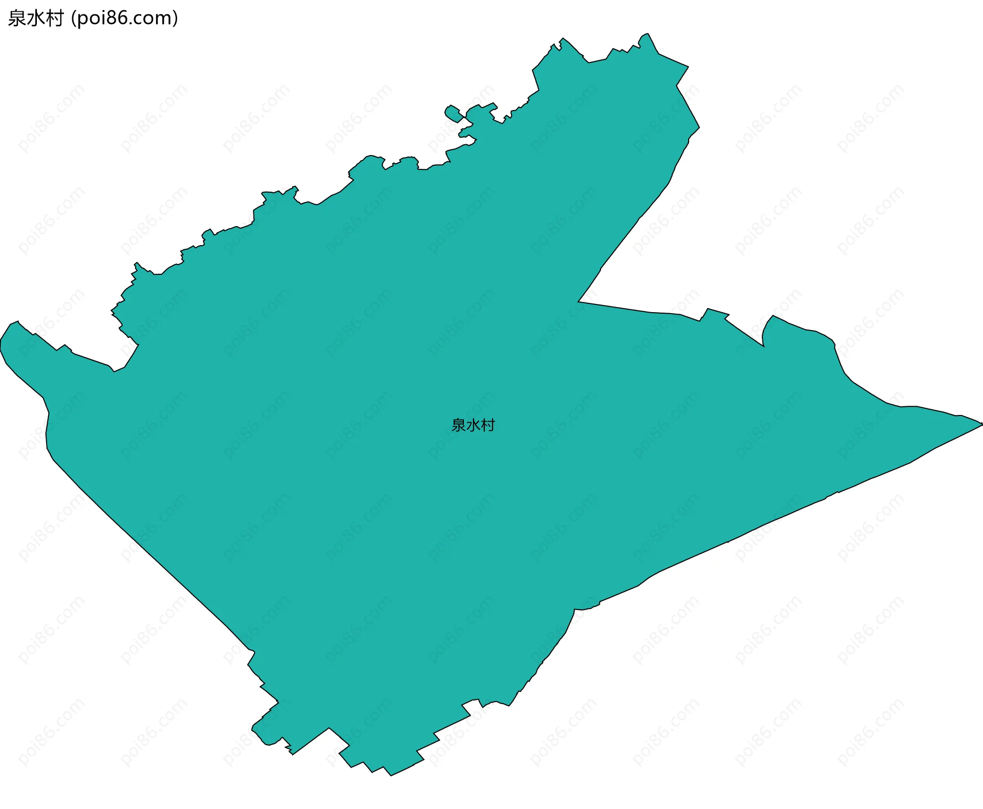 泉水村边界地图