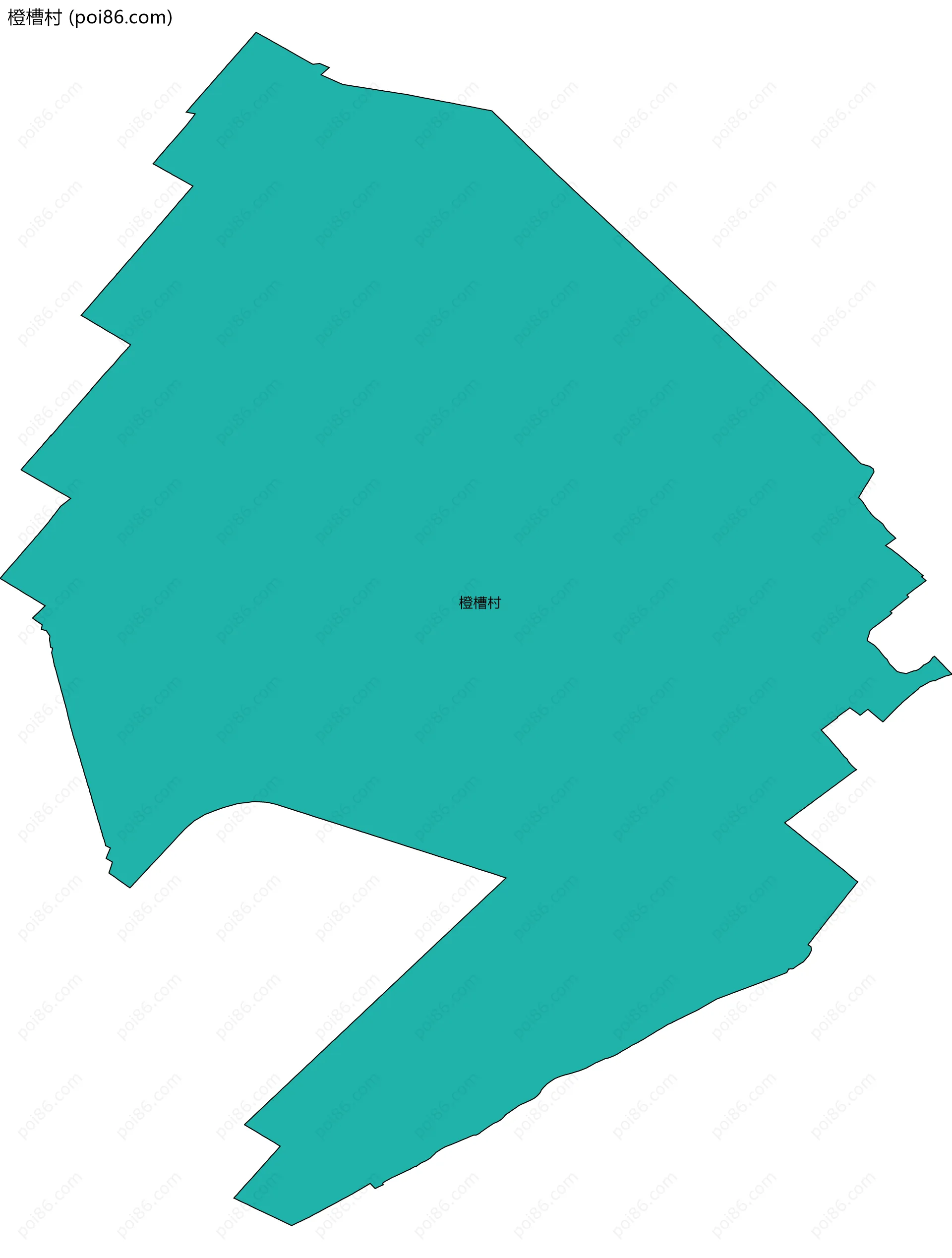 橙槽村边界地图