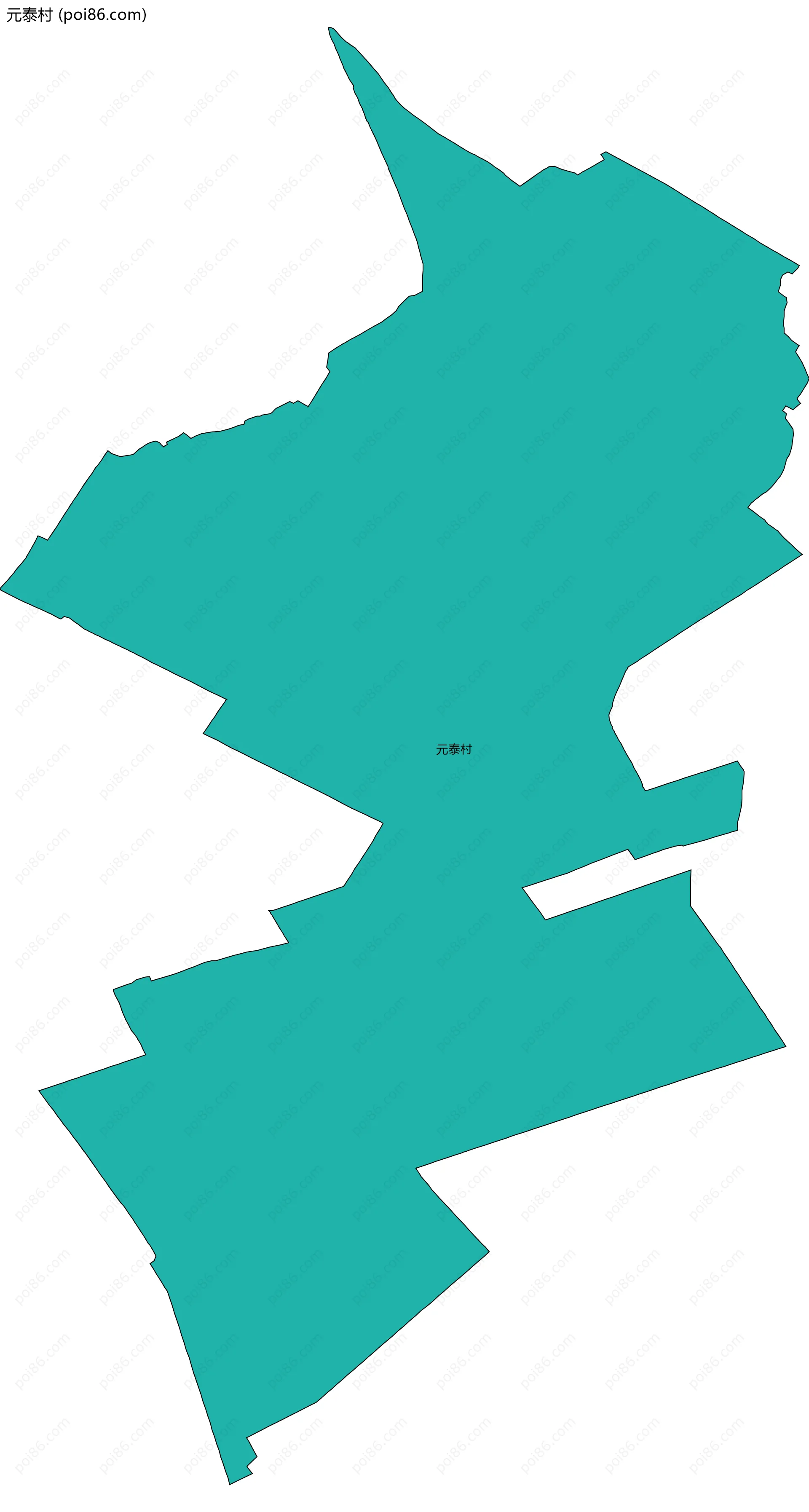 元泰村边界地图