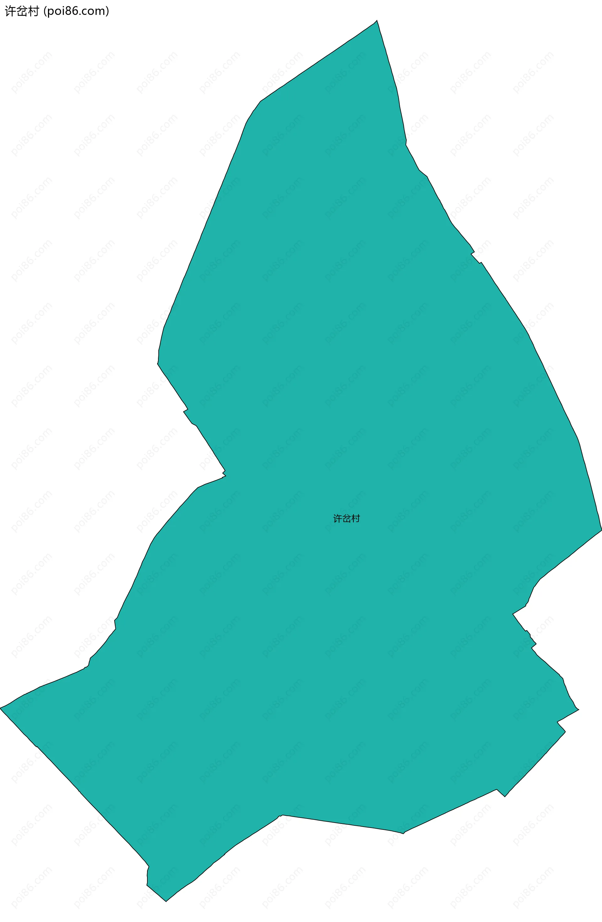 许岔村边界地图