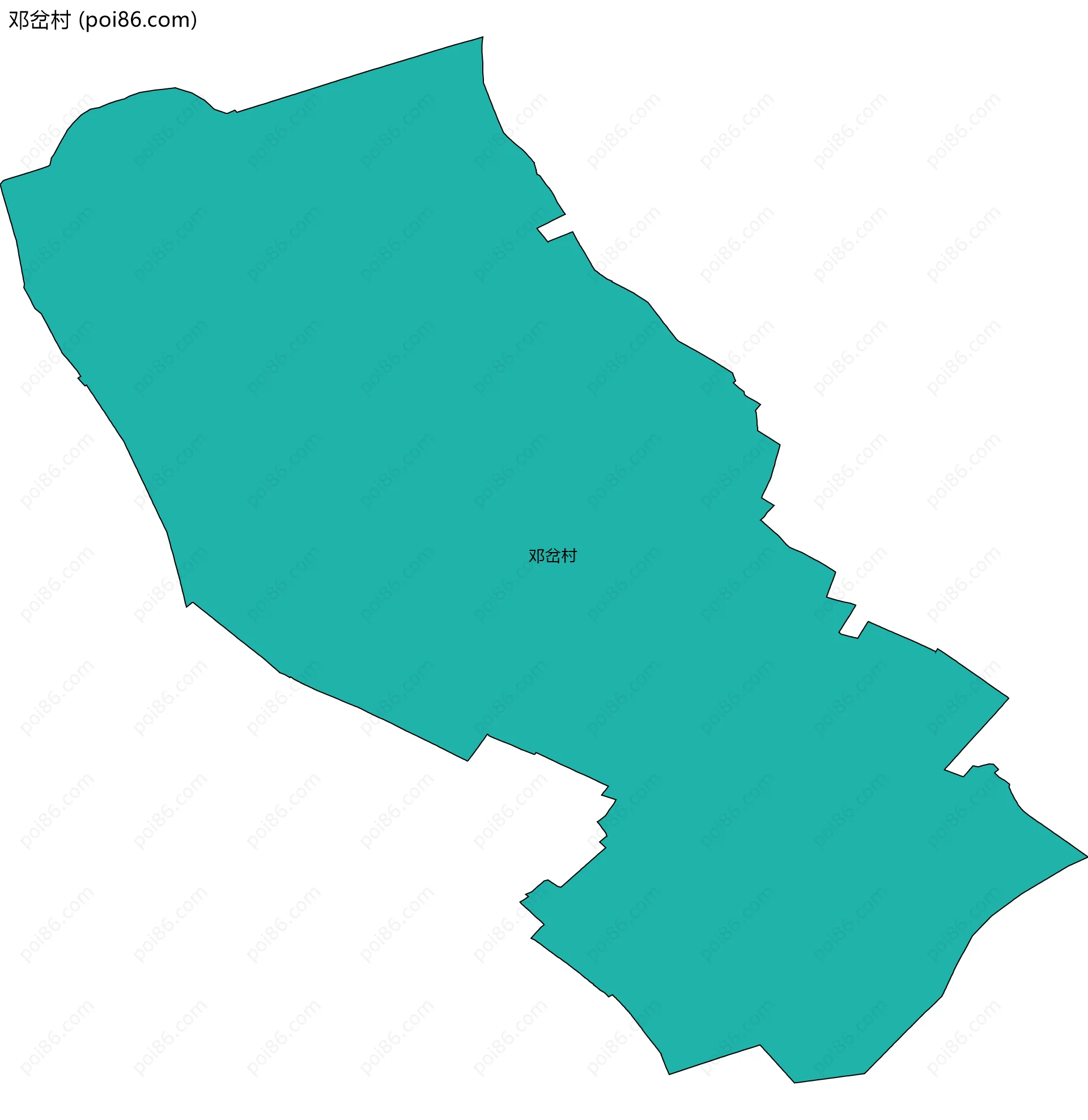 邓岔村边界地图