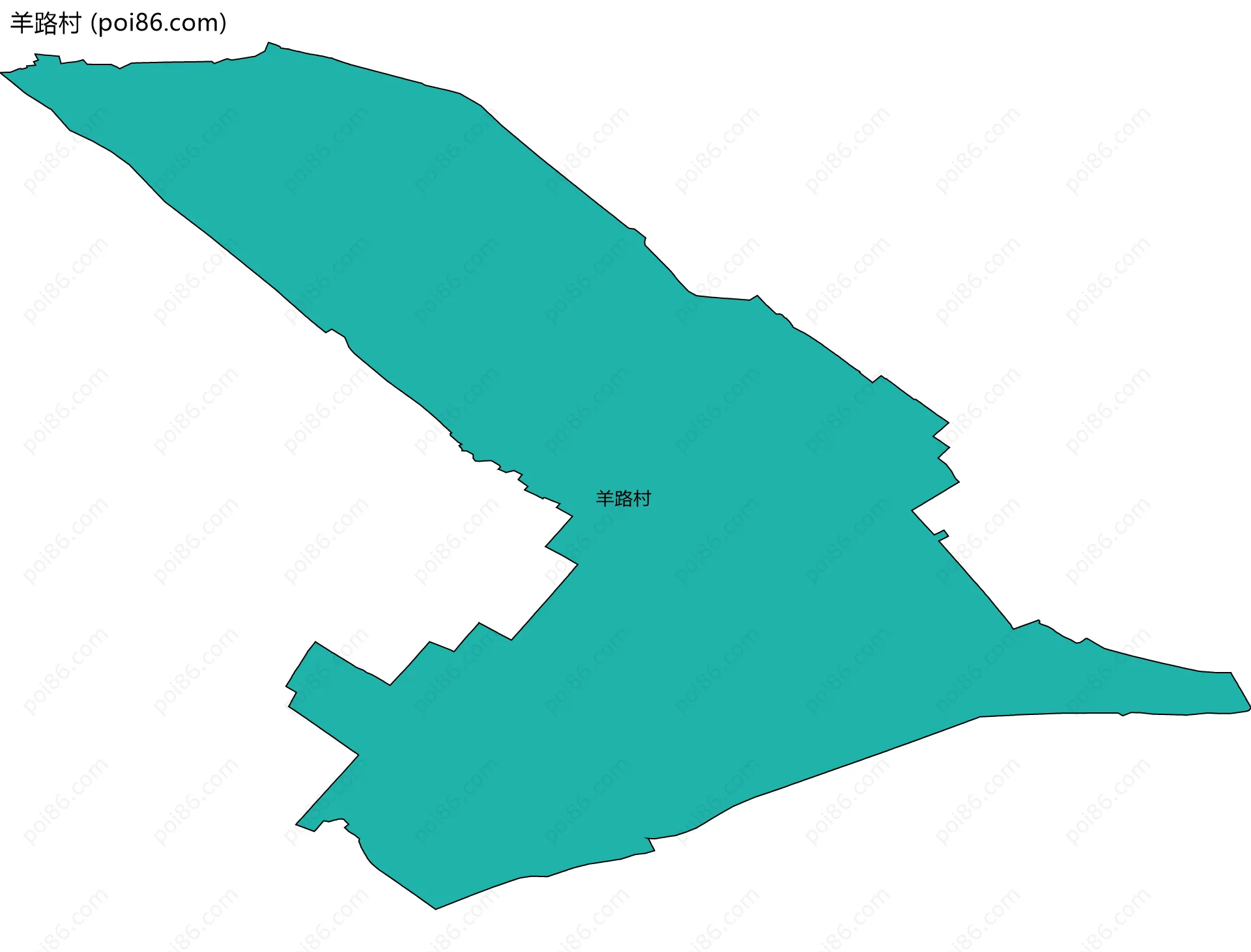 羊路村边界地图