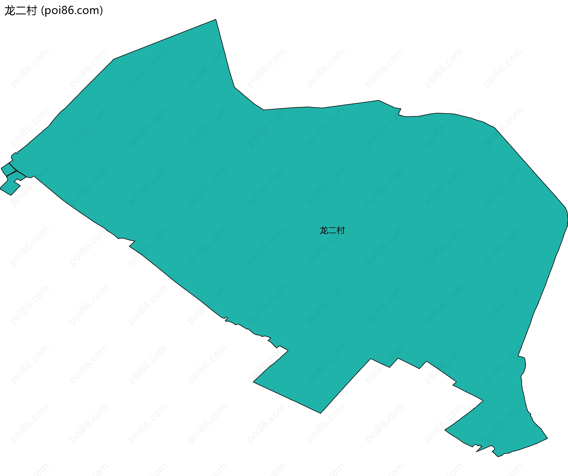 龙二村边界地图