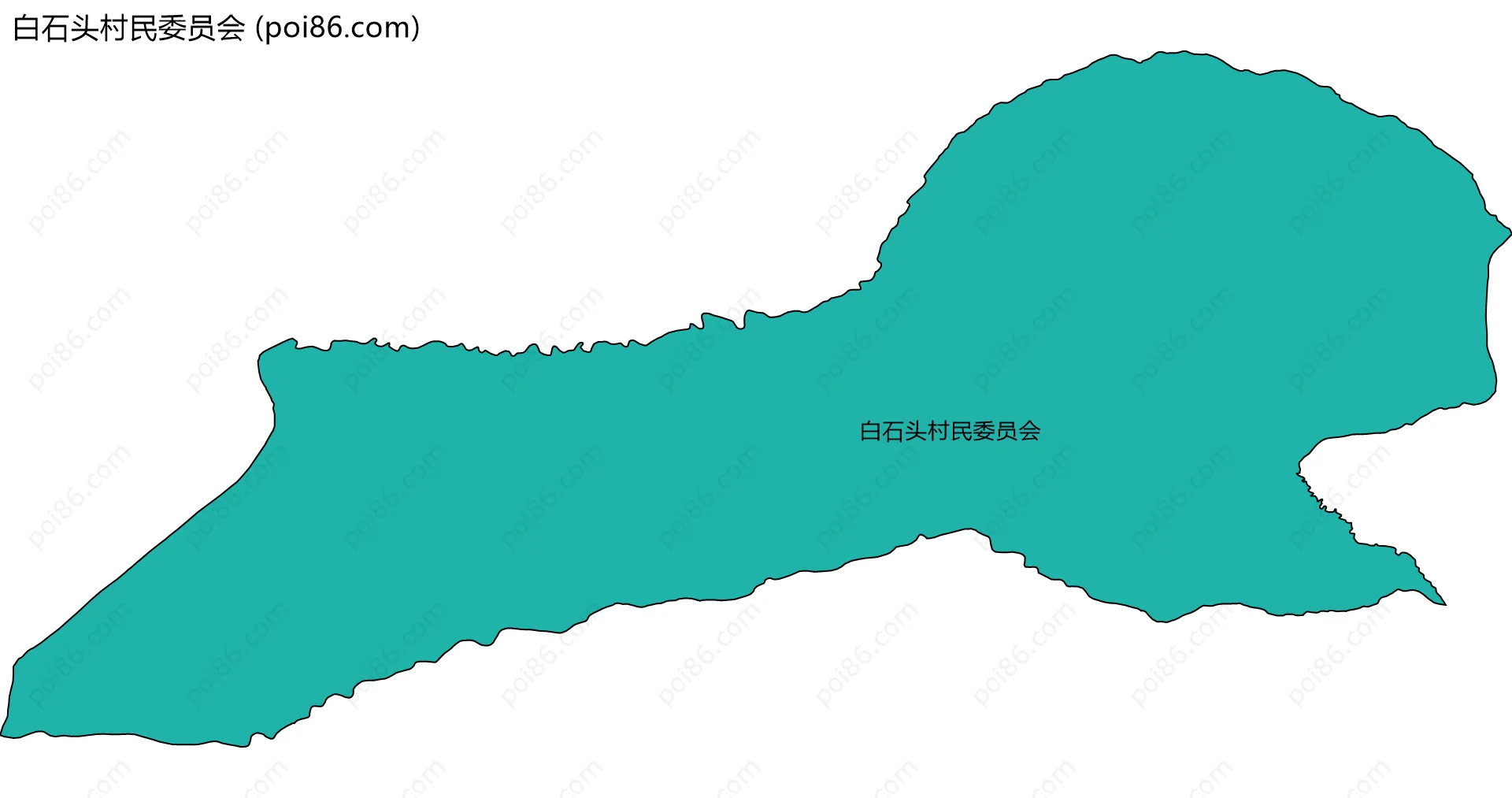 白石头村民委员会边界地图