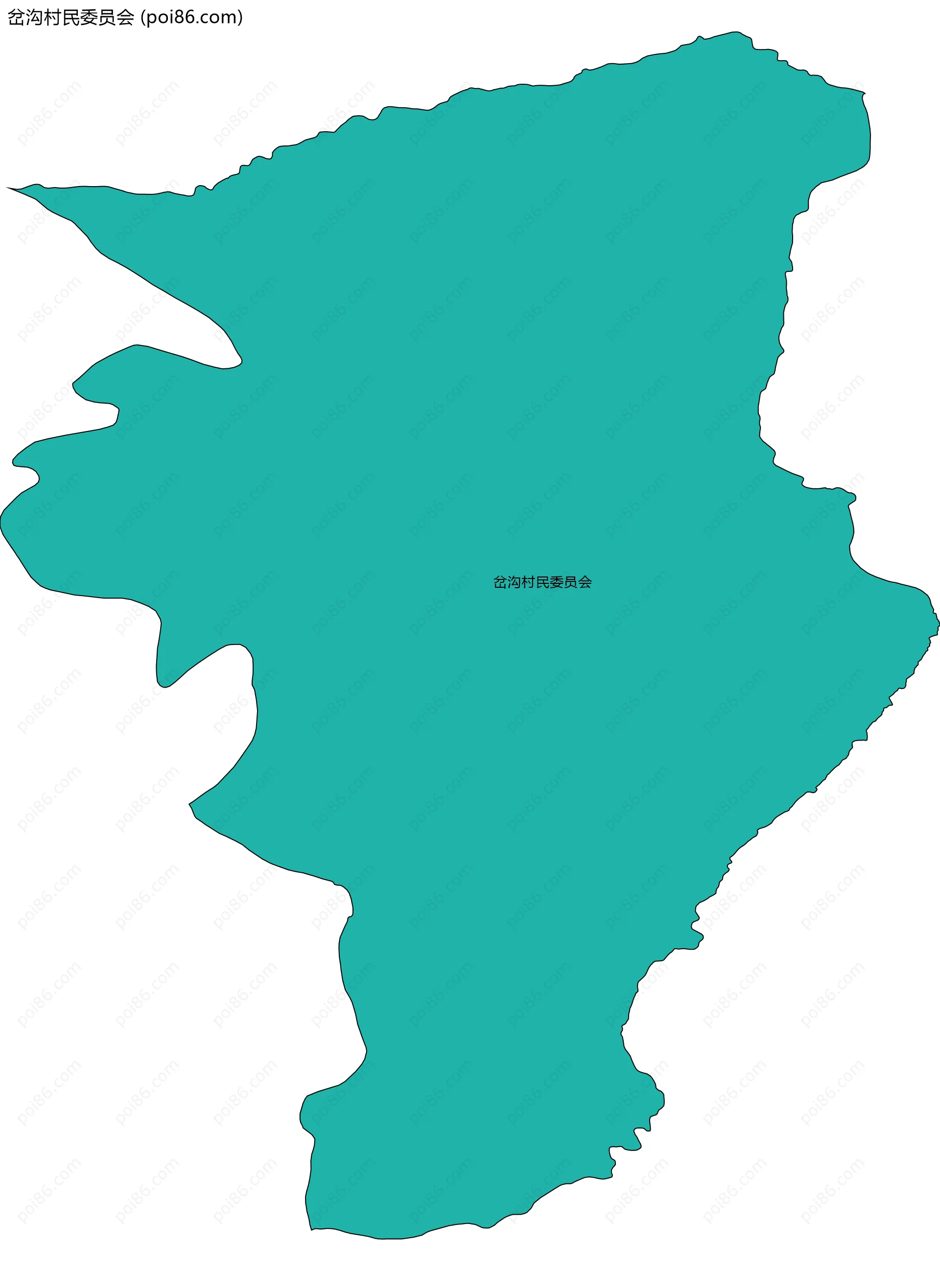 岔沟村民委员会边界地图