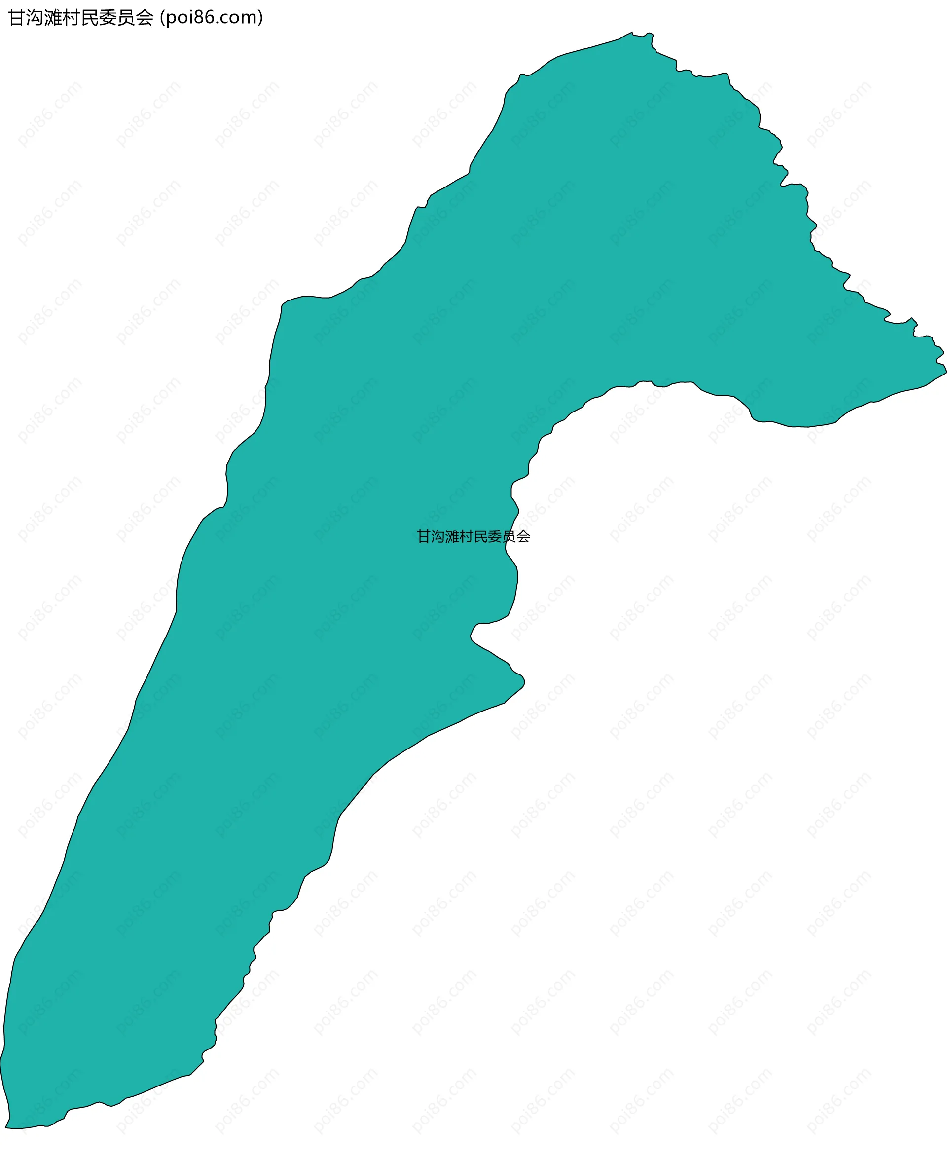 甘沟滩村民委员会边界地图