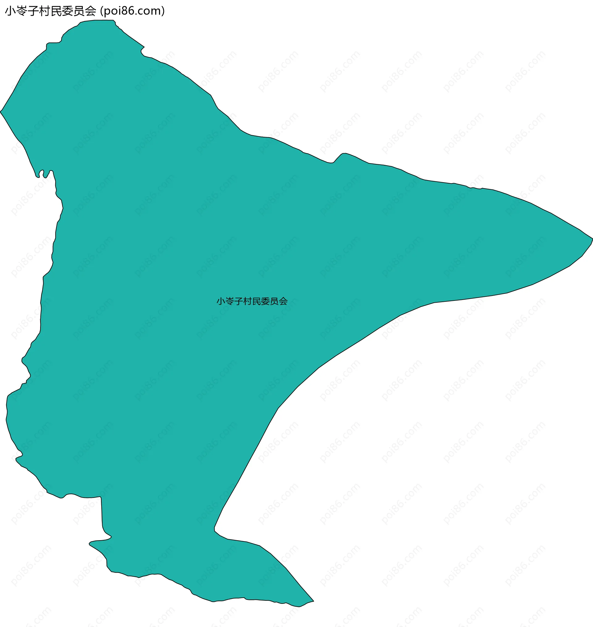 小岺子村民委员会边界地图