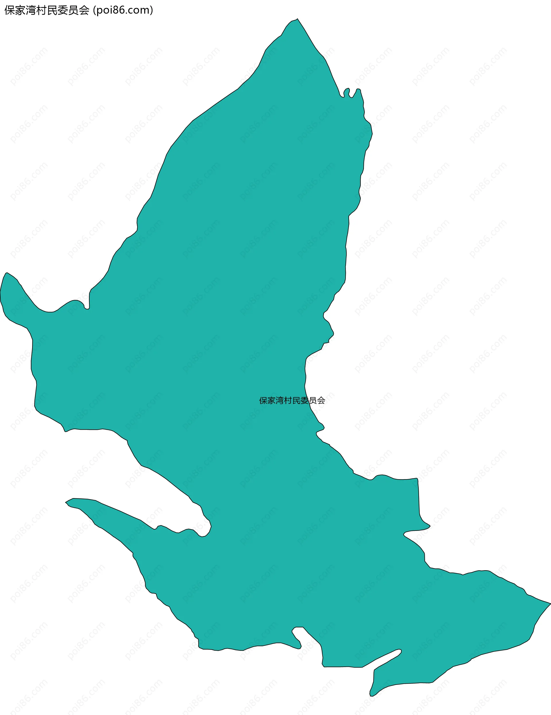 保家湾村民委员会边界地图