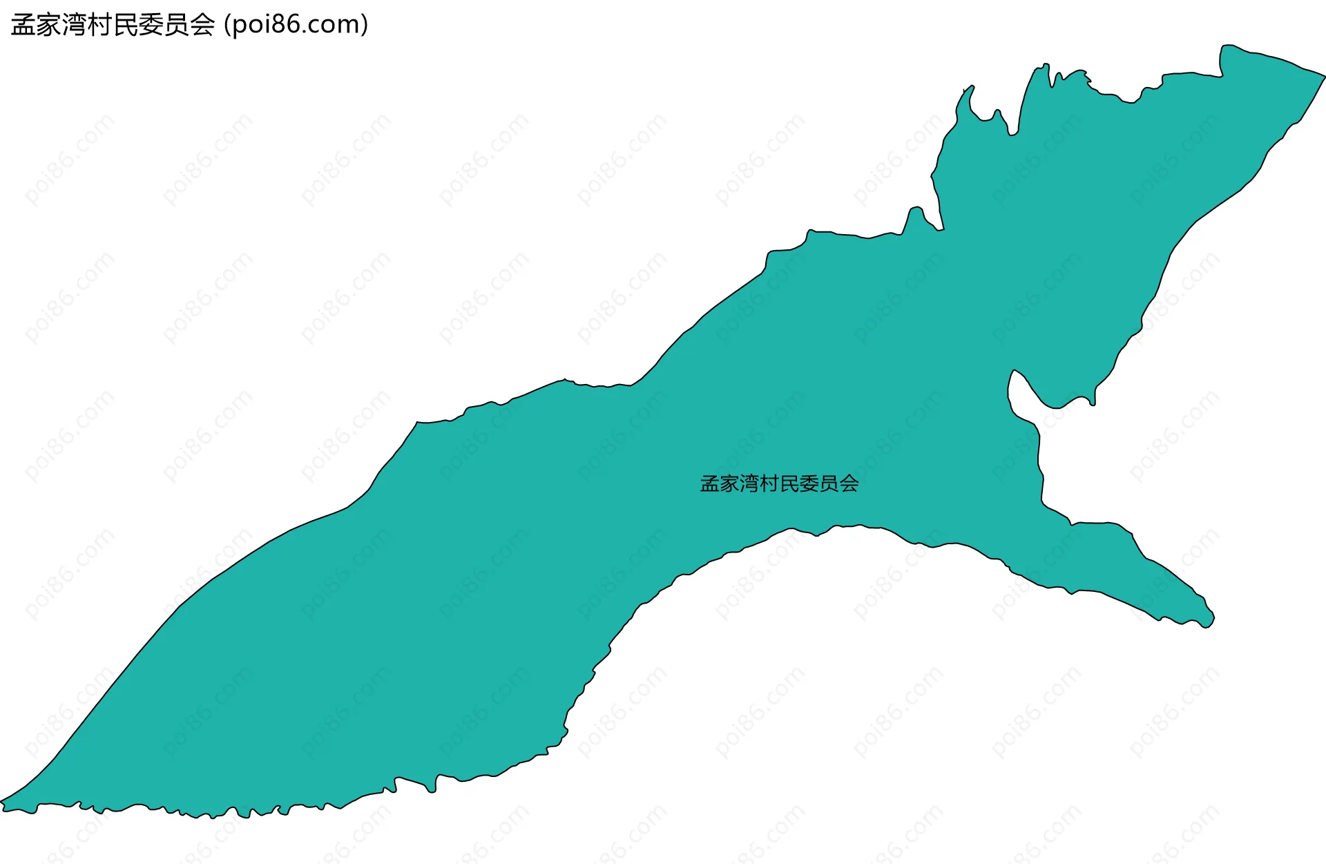 孟家湾村民委员会边界地图