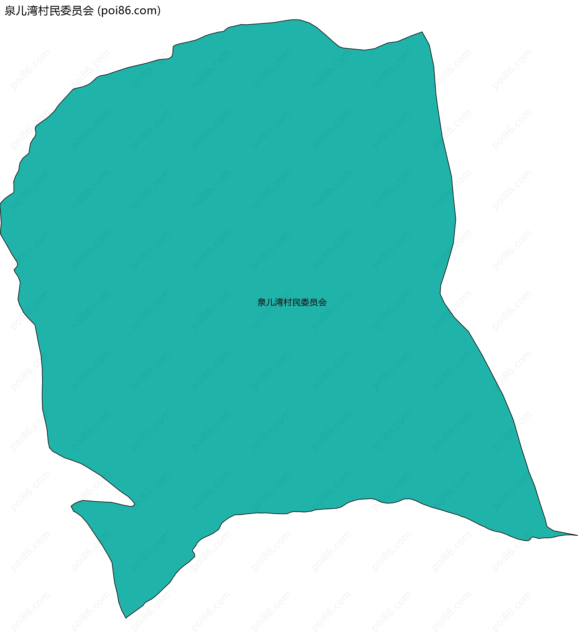 泉儿湾村民委员会边界地图