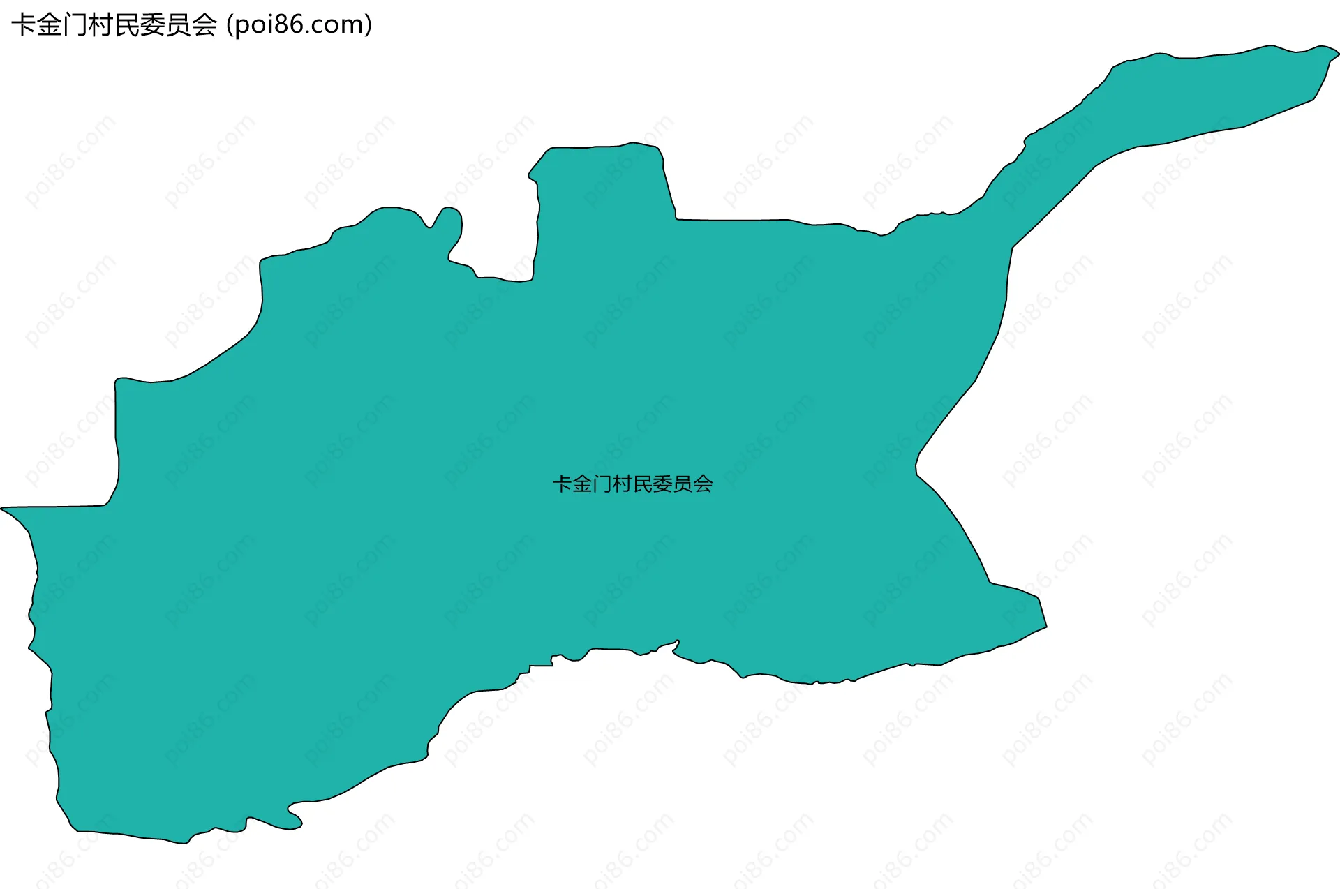 卡金门村民委员会边界地图