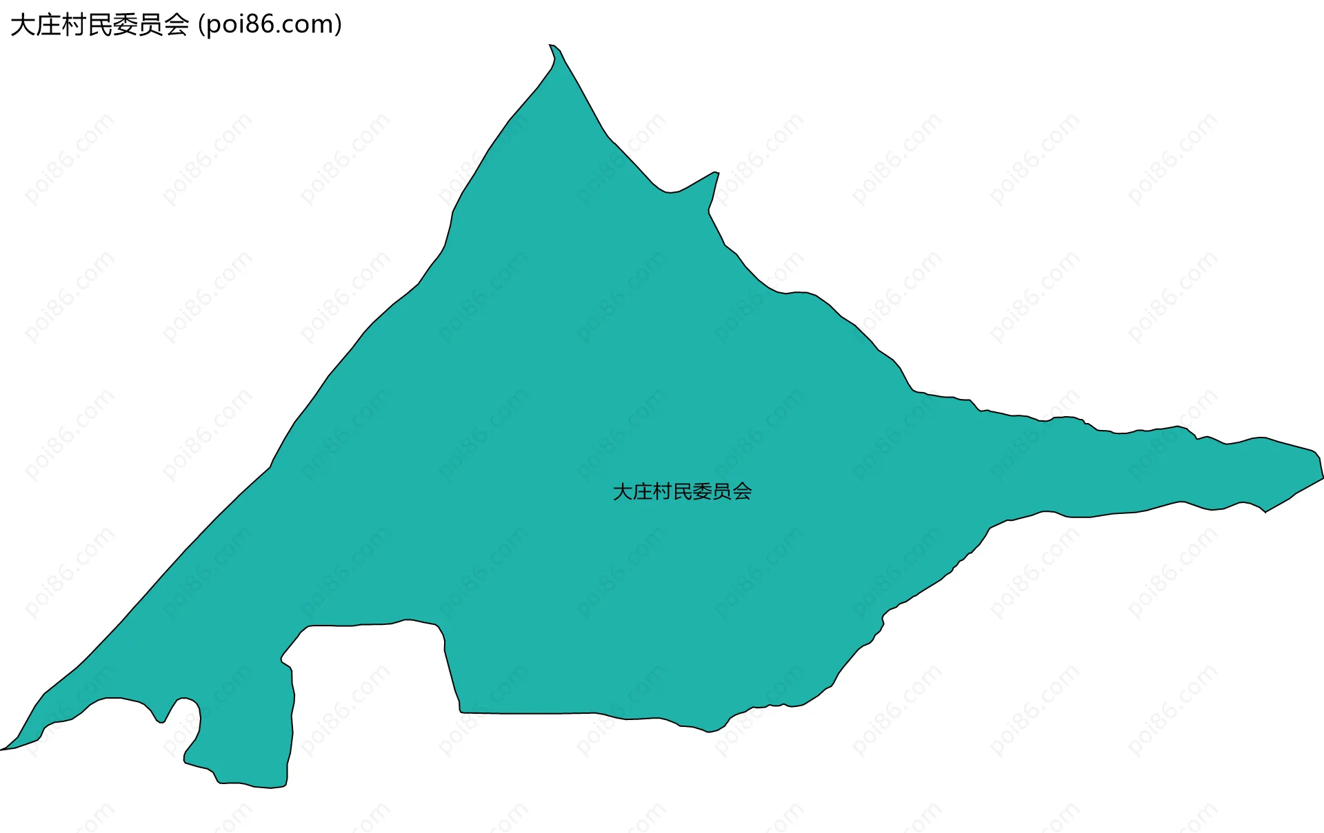 大庄村民委员会边界地图
