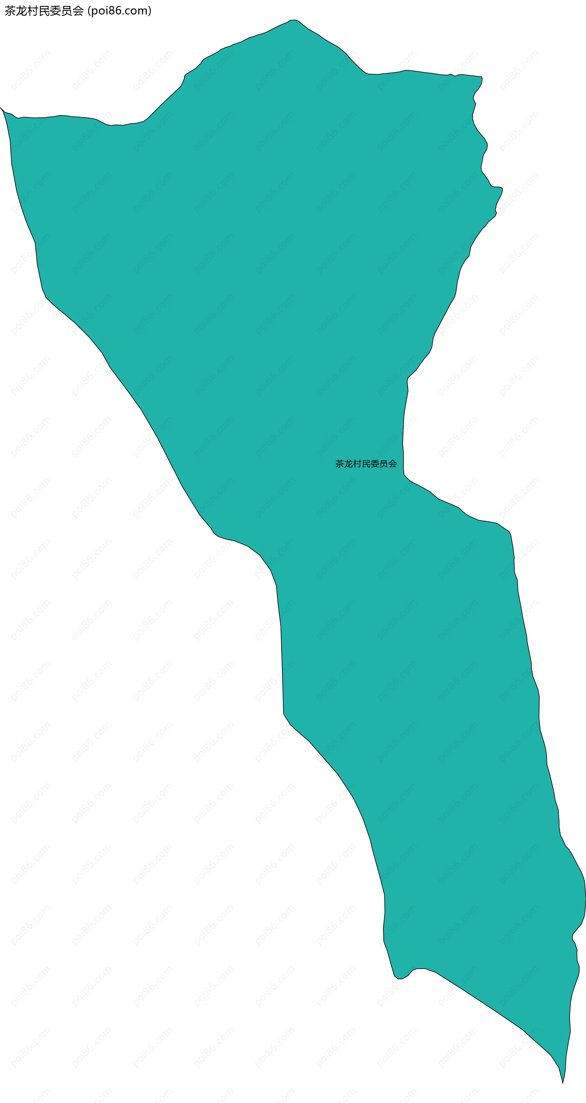 茶龙村民委员会边界地图