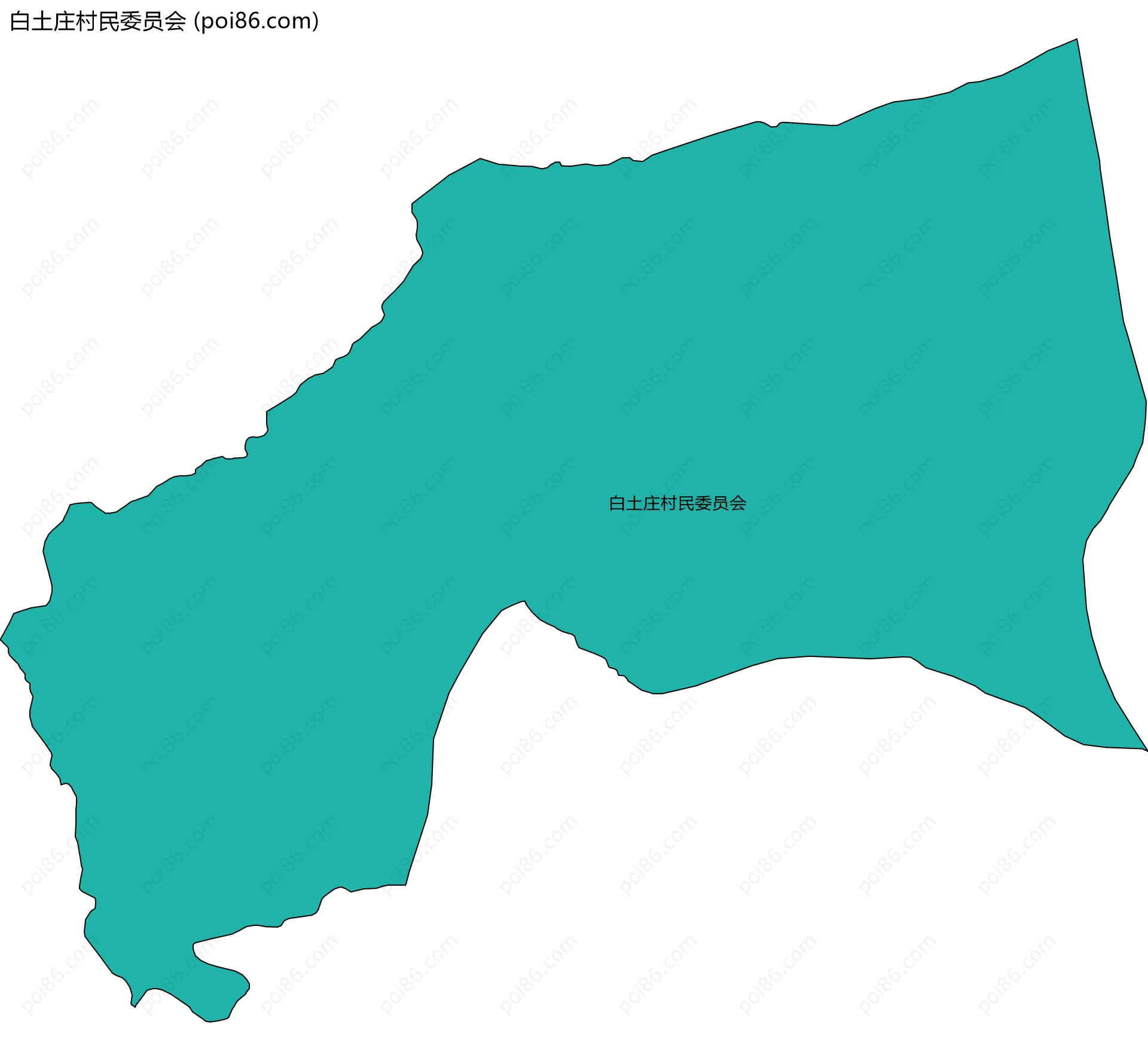 白土庄村民委员会边界地图