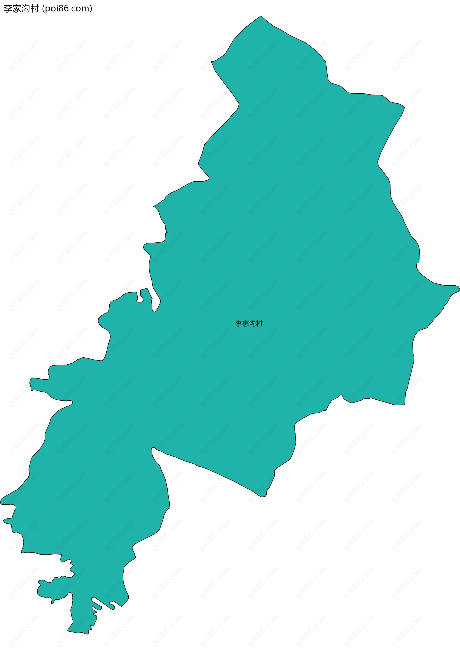 李家沟村边界地图