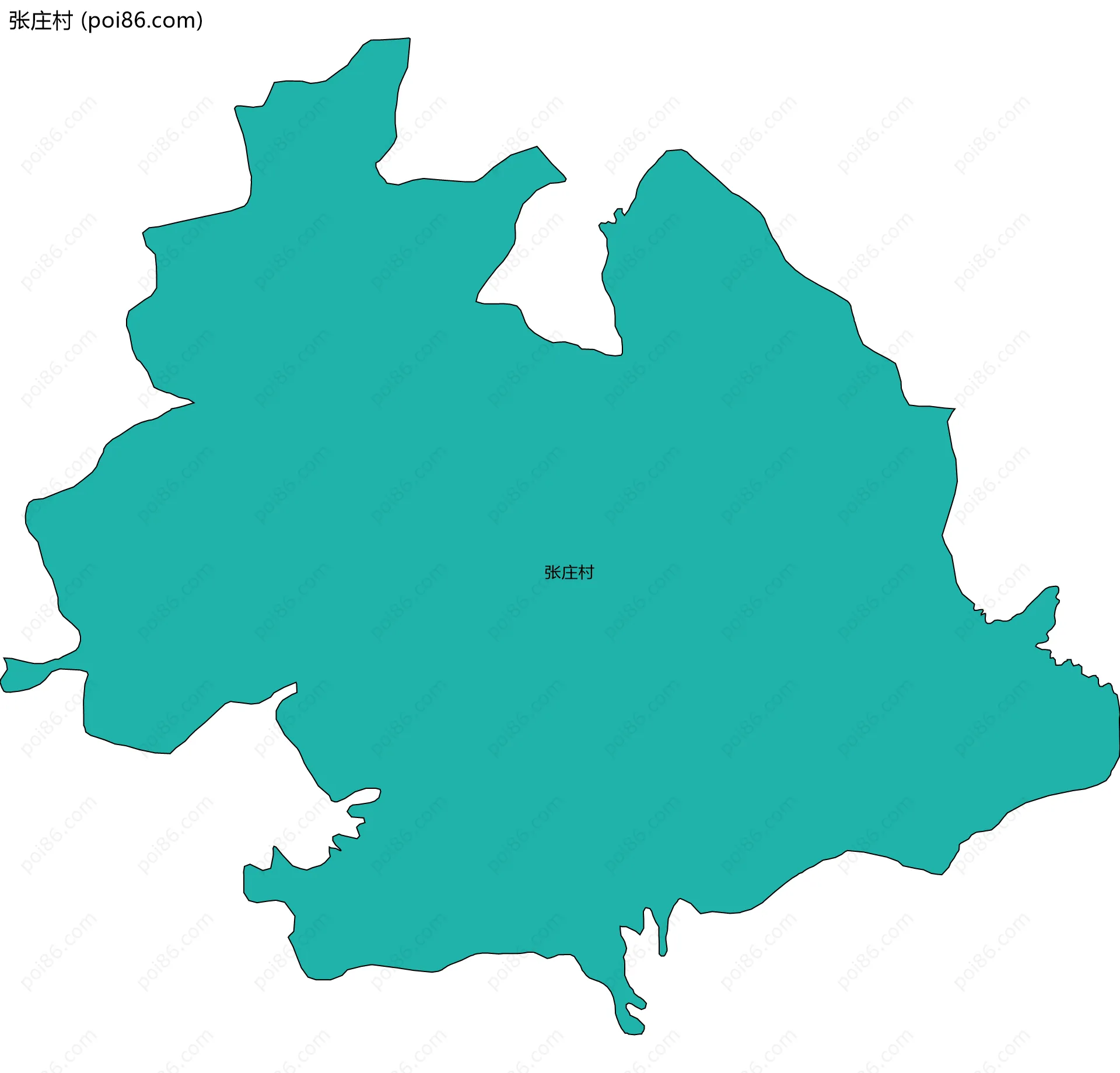 张庄村边界地图