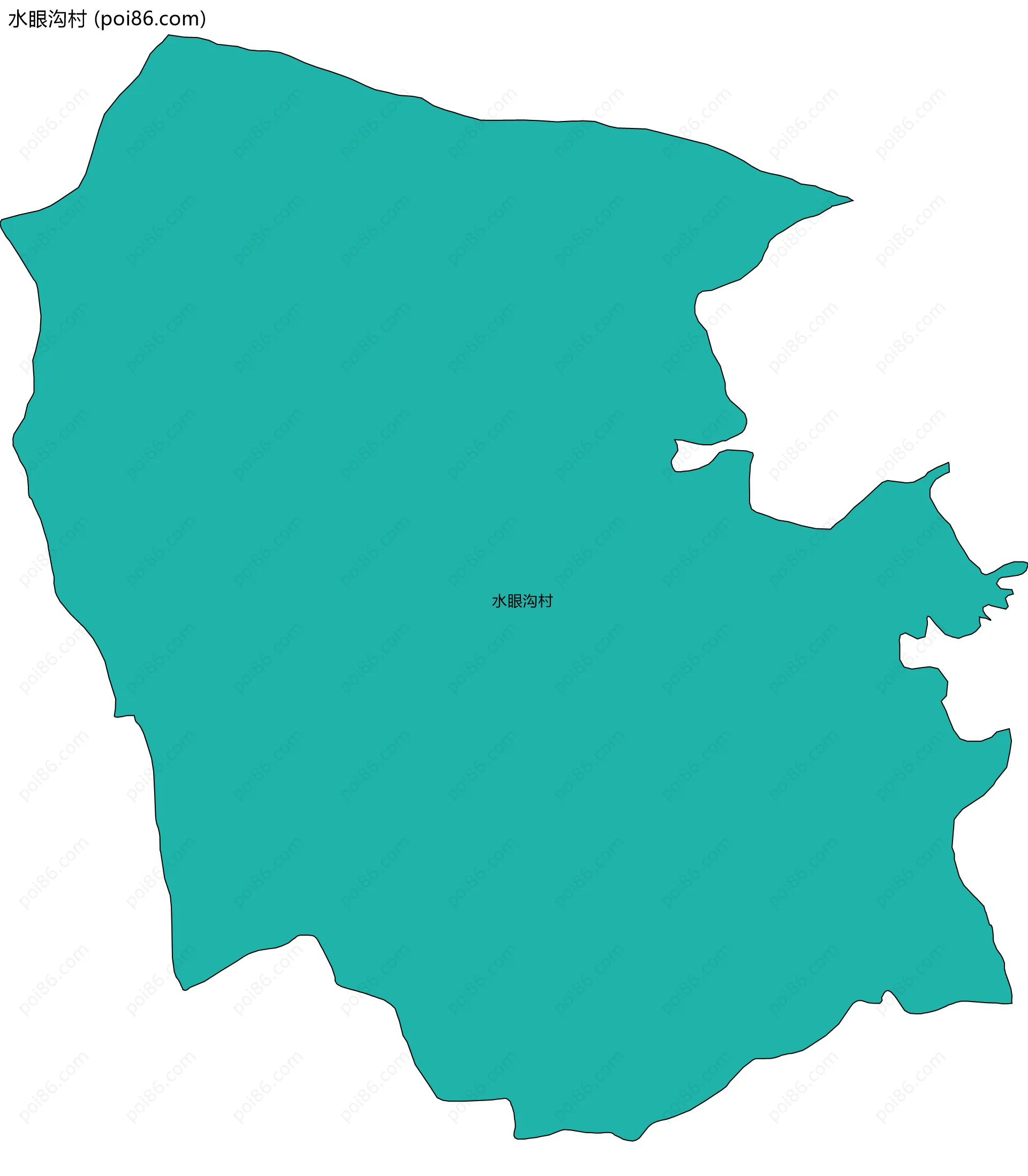 水眼沟村边界地图
