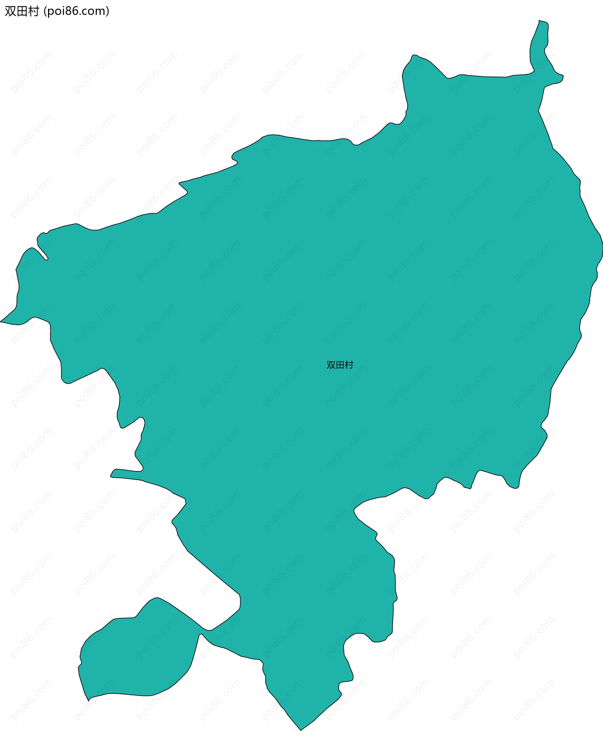 双田村边界地图