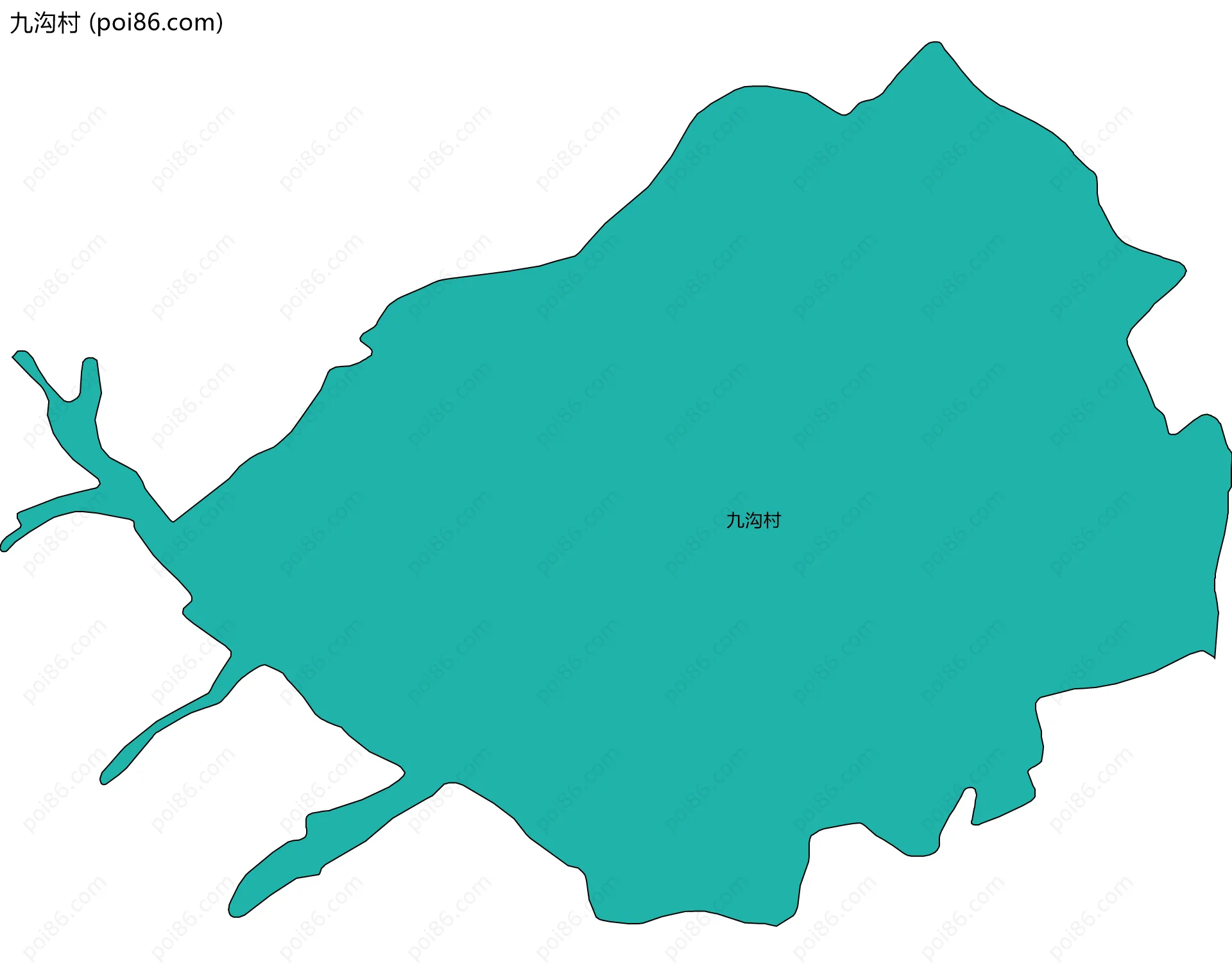 九沟村边界地图