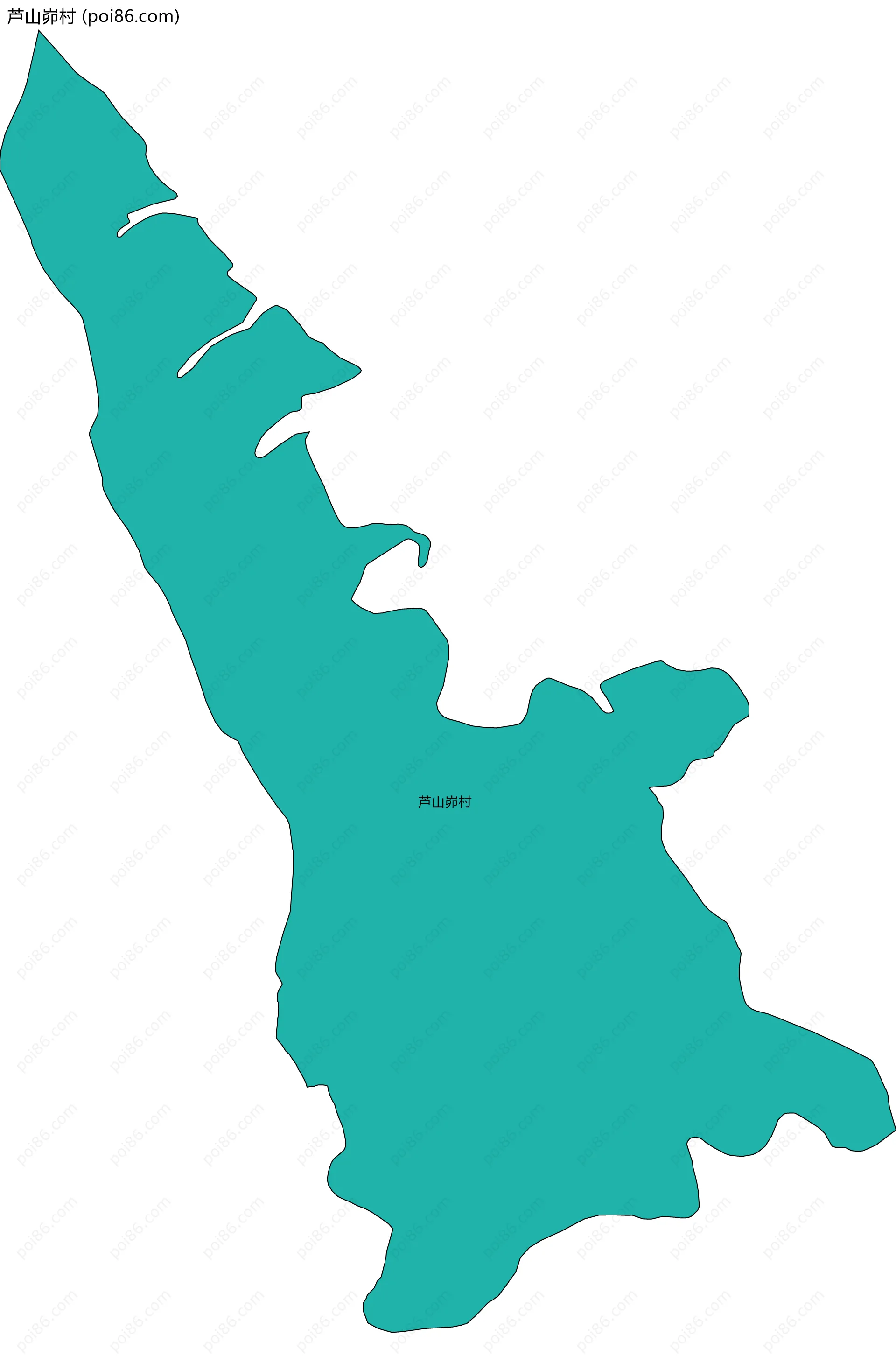 芦山峁村边界地图