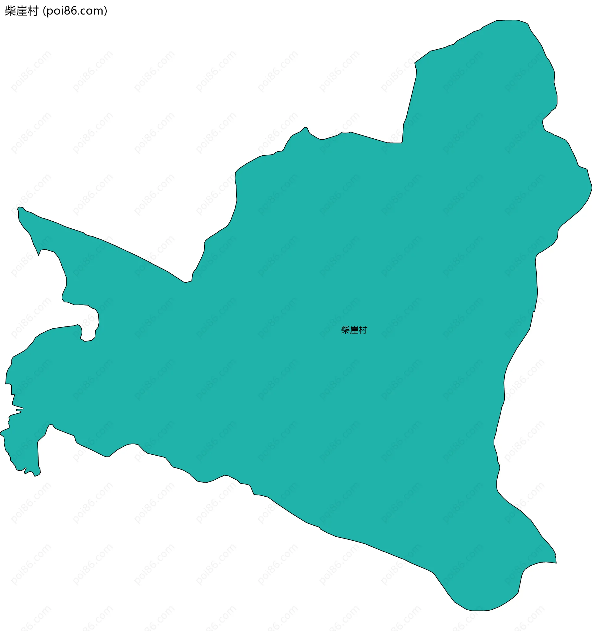 柴崖村边界地图