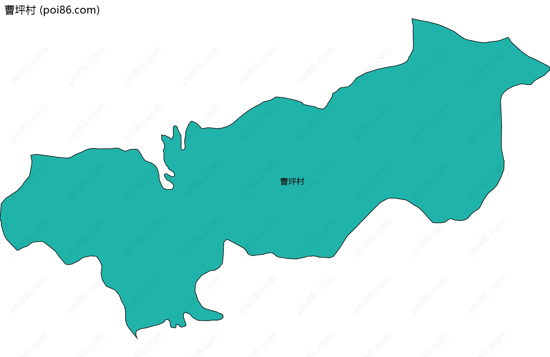 曹坪村边界地图