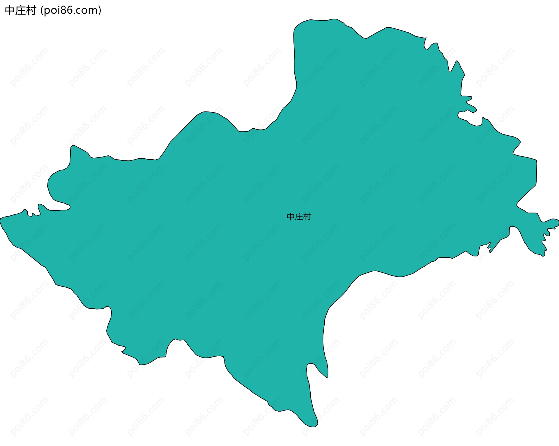 中庄村边界地图