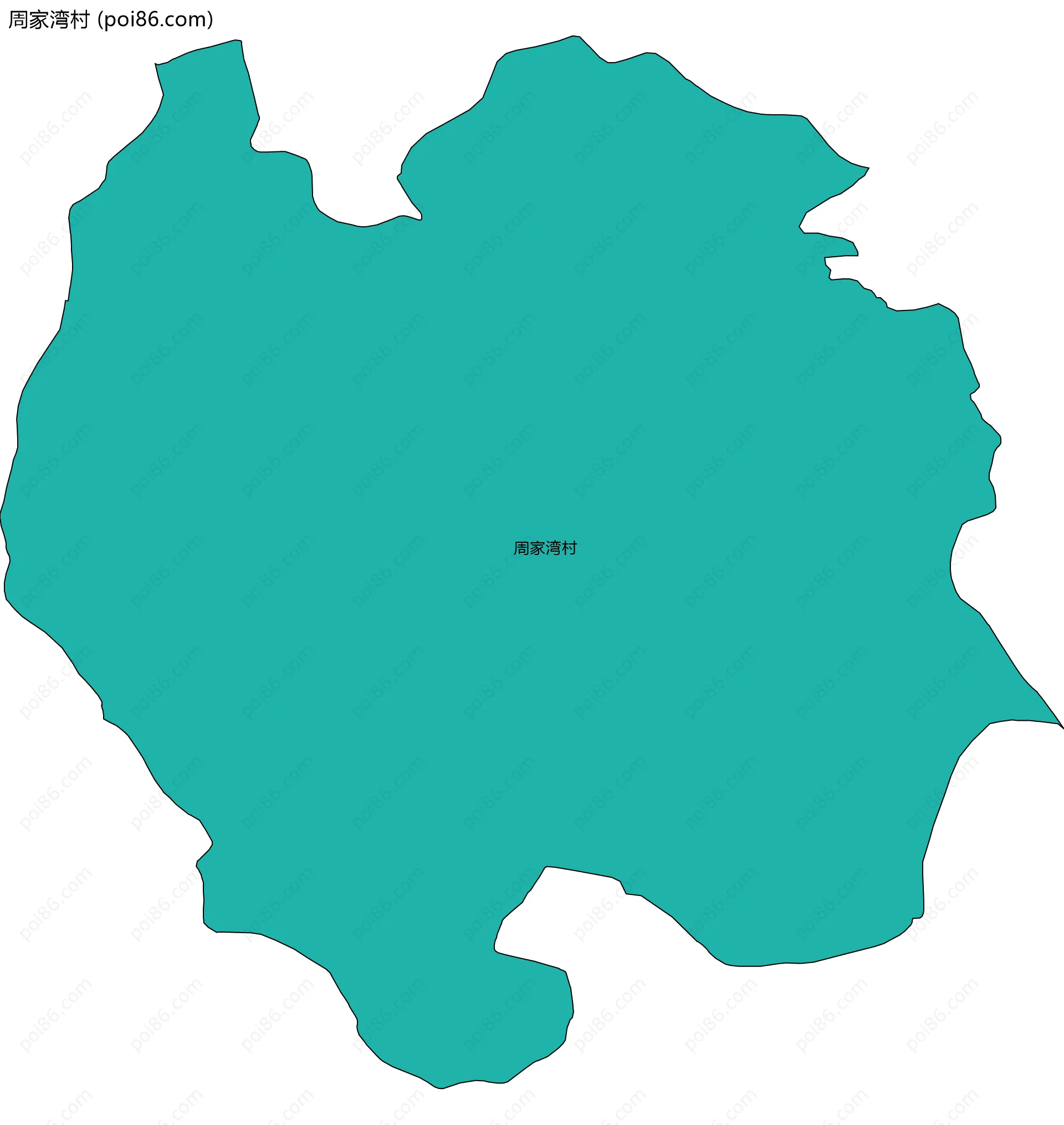 周家湾村边界地图