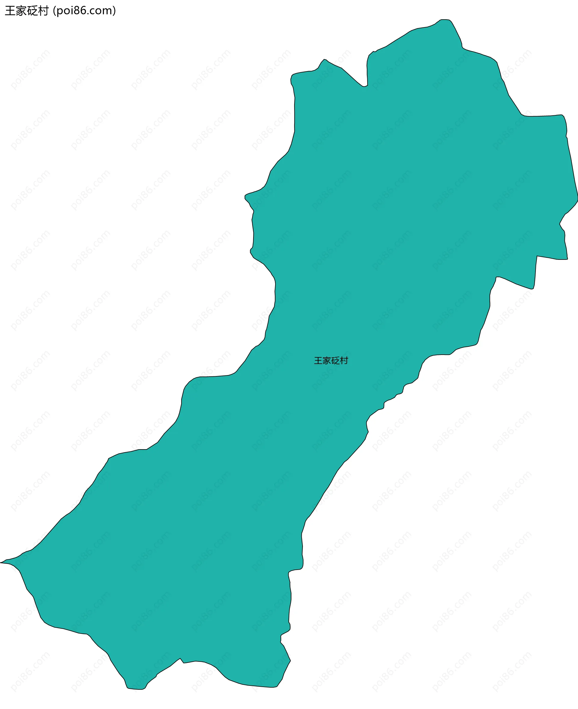 王家砭村边界地图