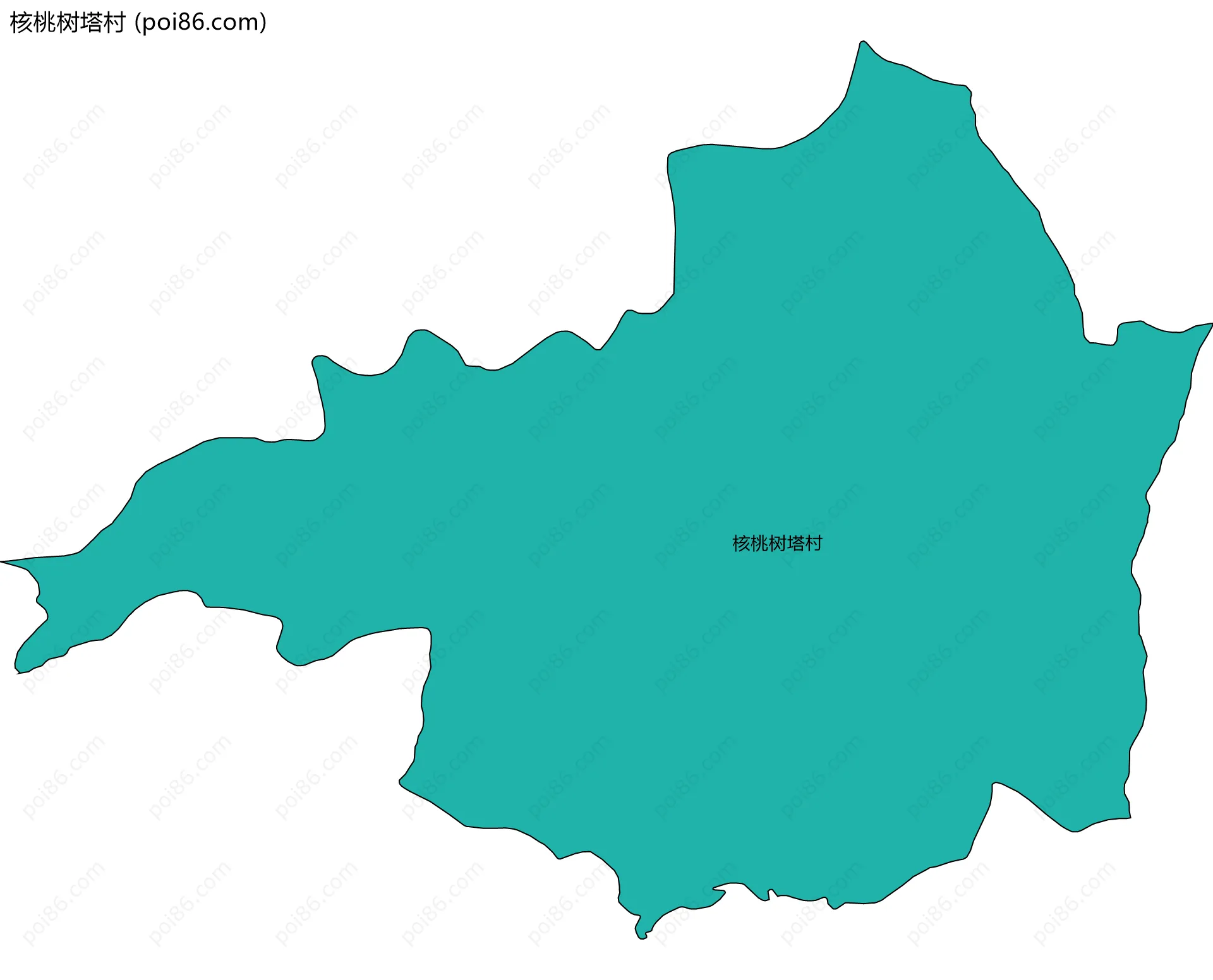 核桃树塔村边界地图