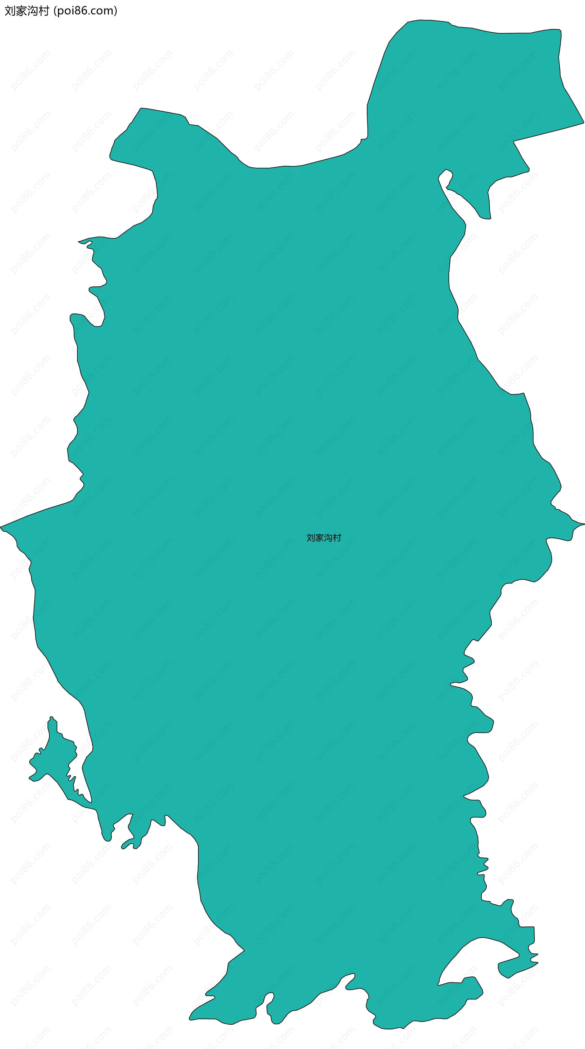 刘家沟村边界地图