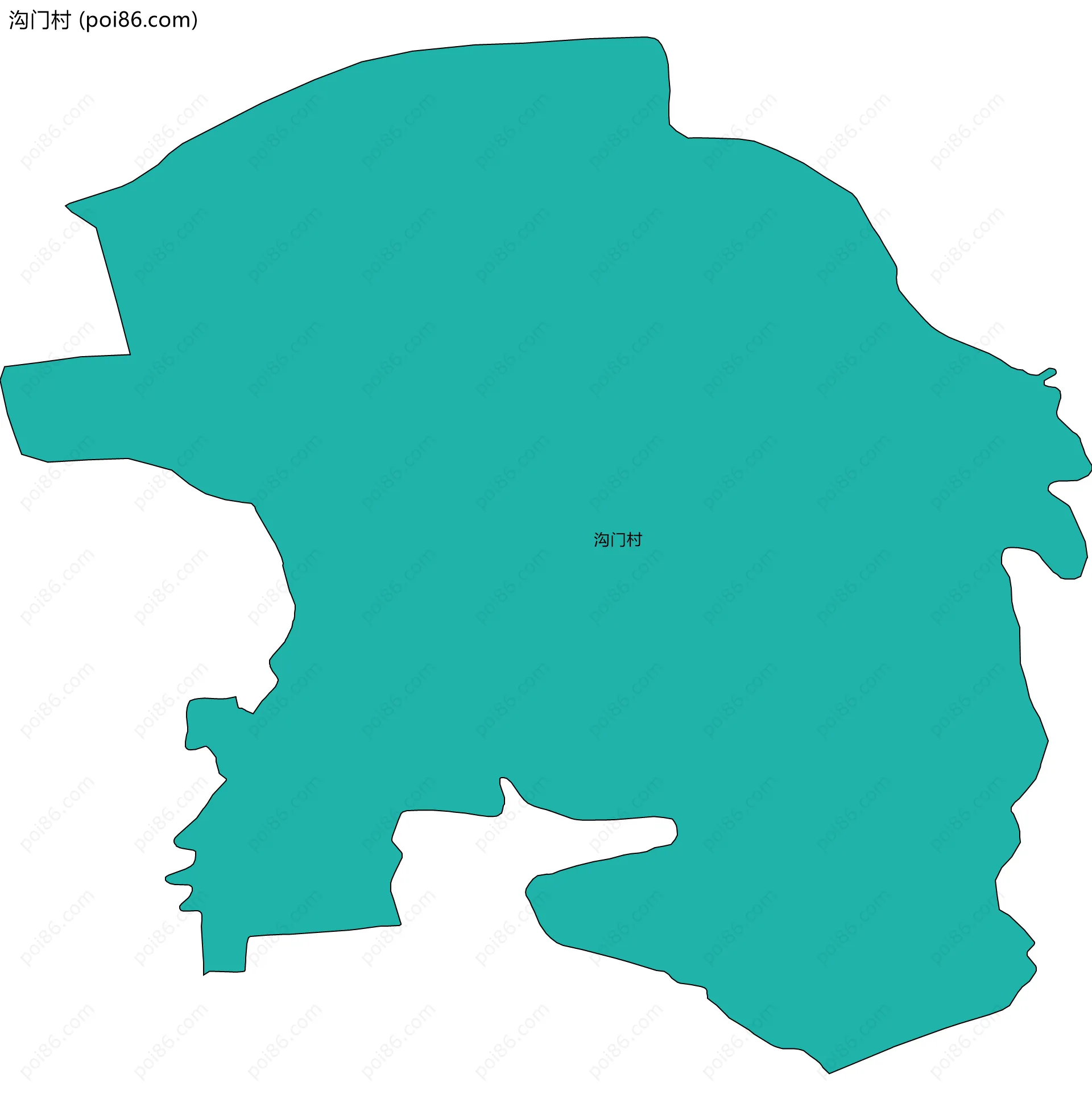 沟门村边界地图