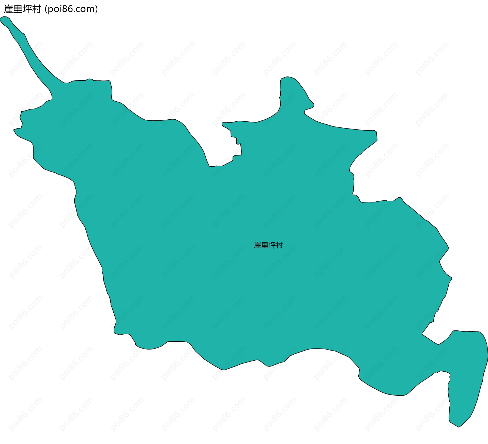 崖里坪村边界地图