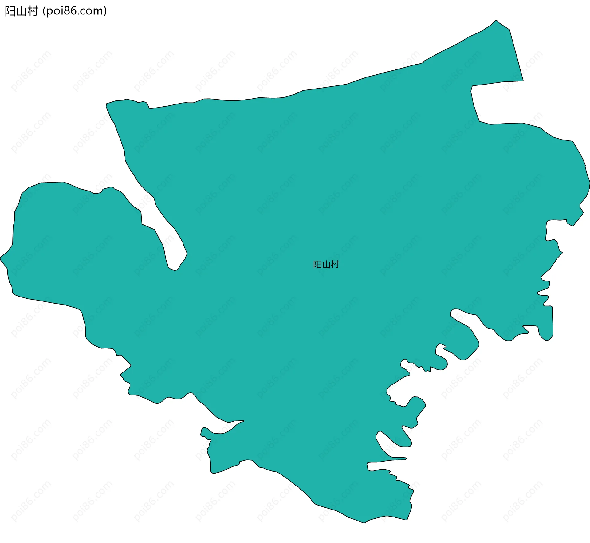 阳山村边界地图