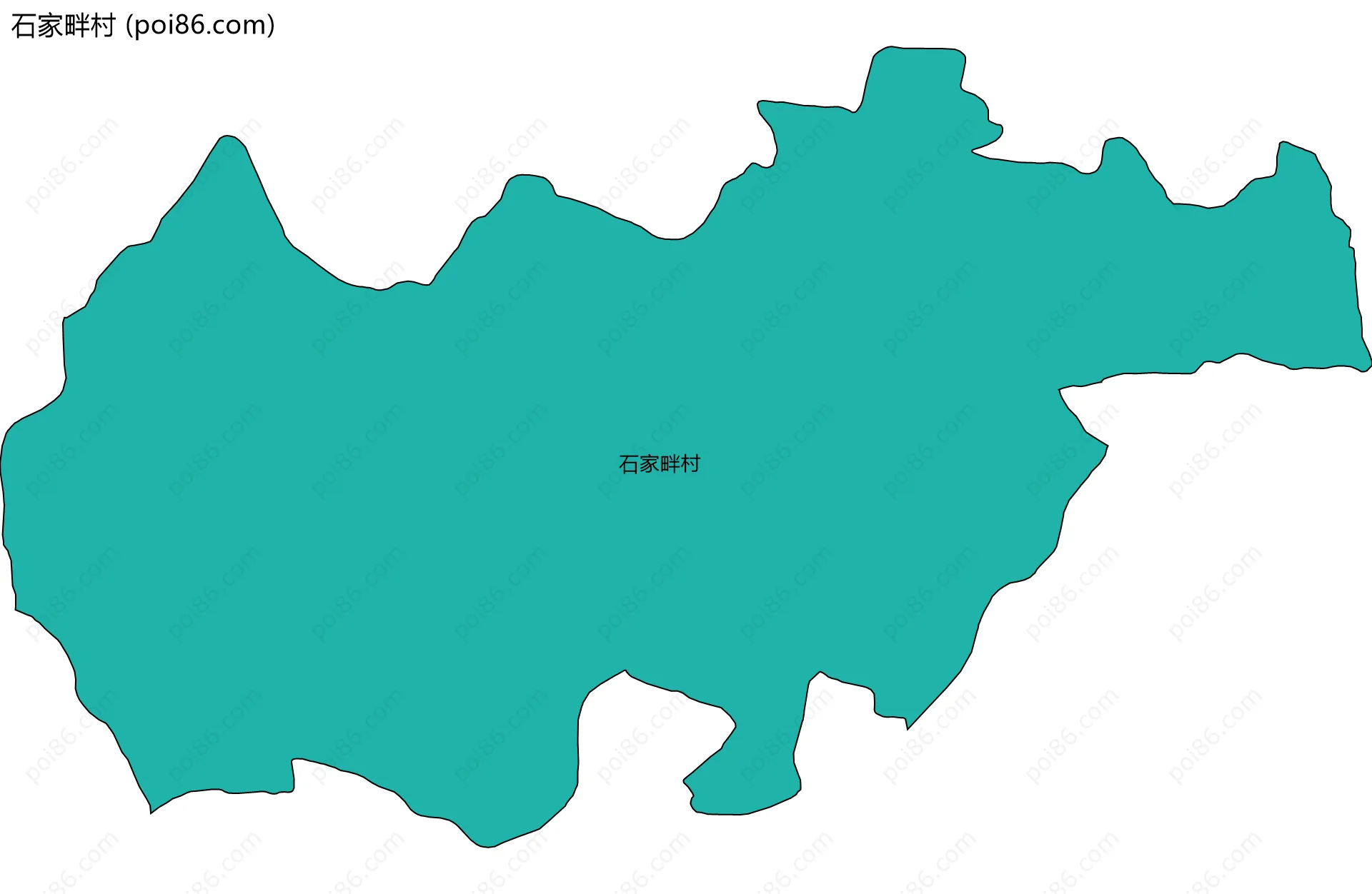 石家畔村边界地图