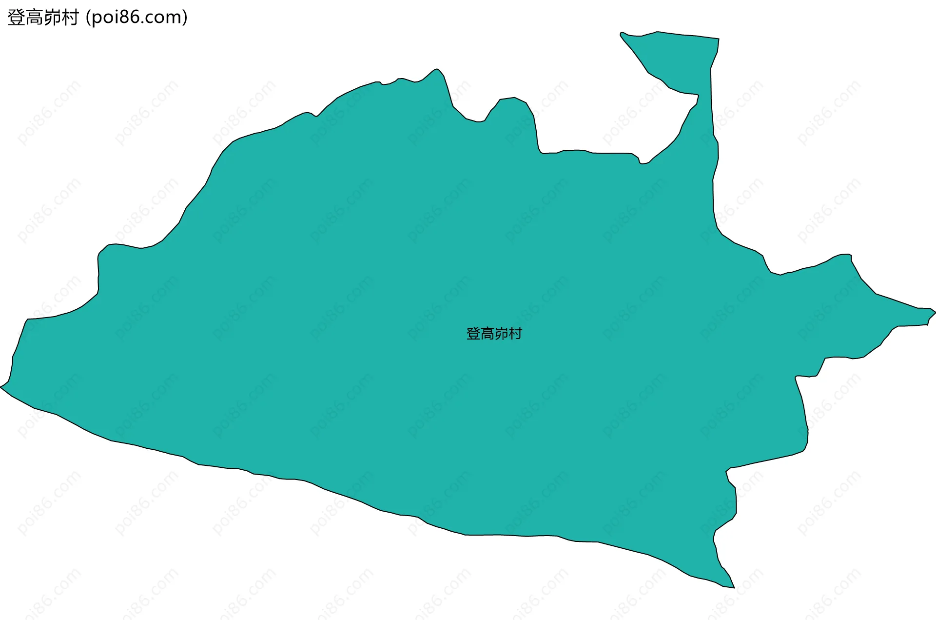 登高峁村边界地图