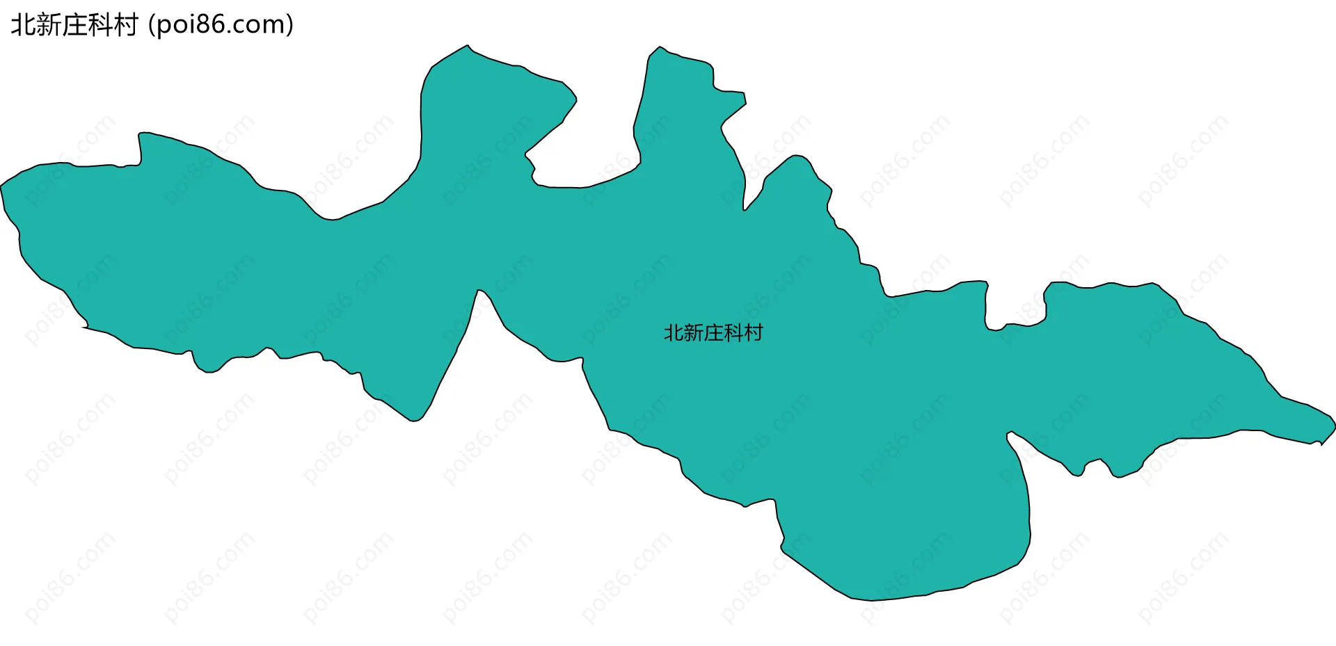 北新庄科村边界地图