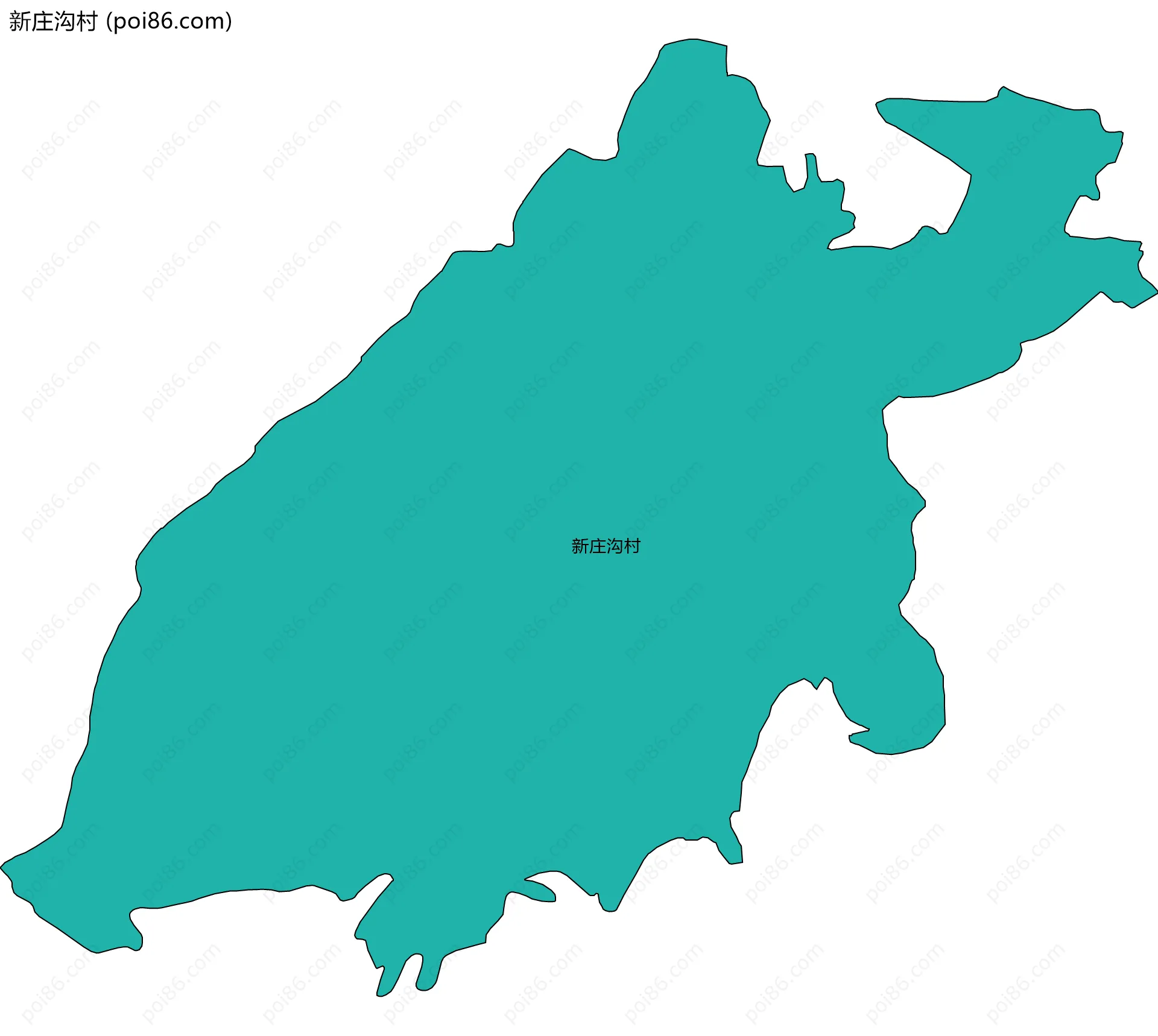 新庄沟村边界地图