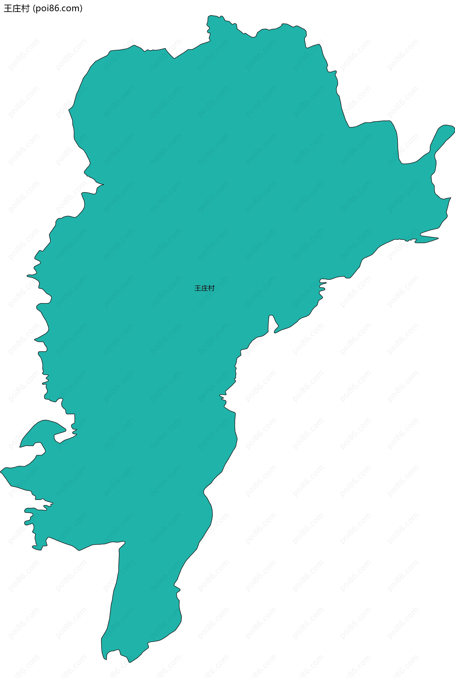 王庄村边界地图